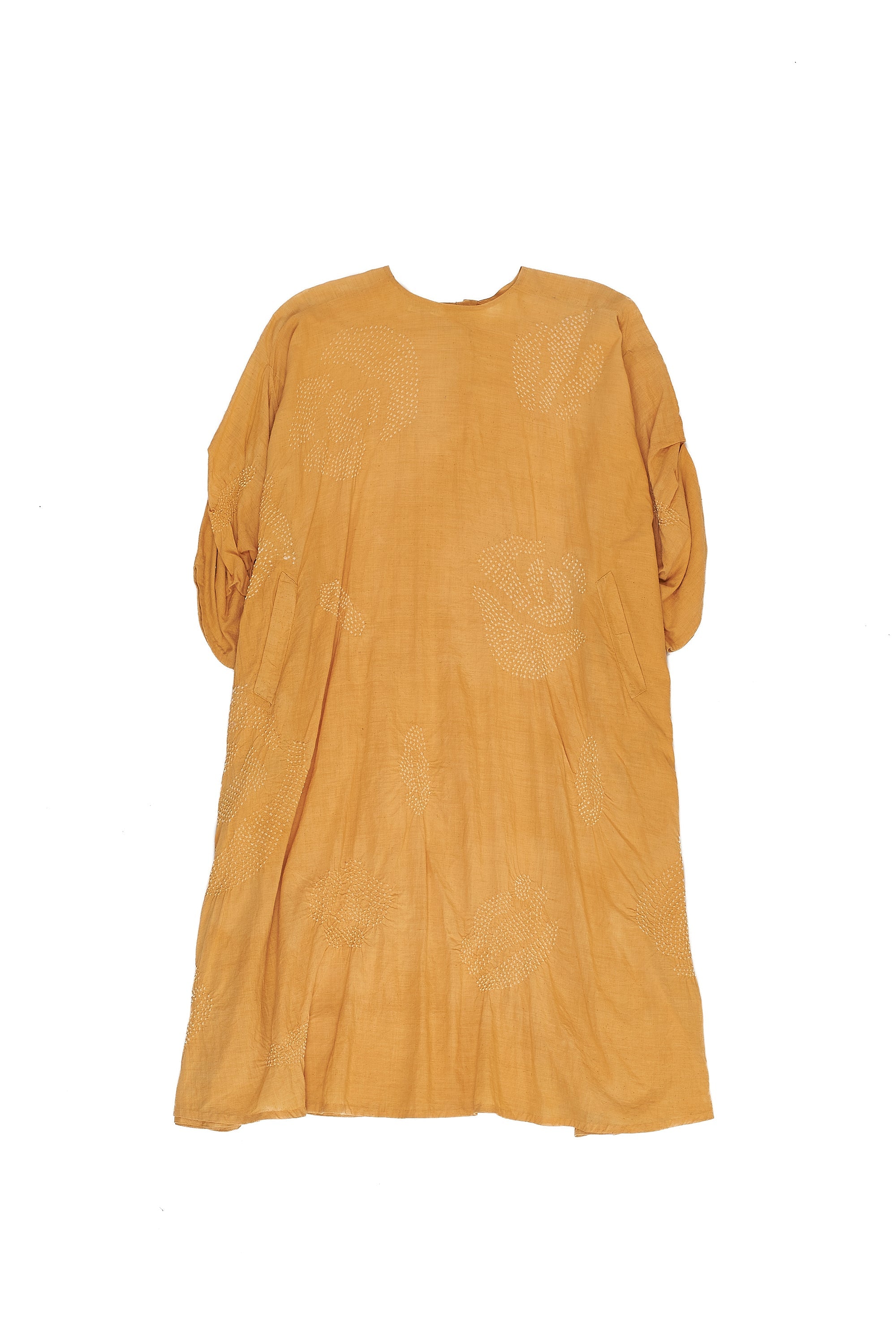 MANGO YELLOW COTTON BANDHANI WOMEN DRESS