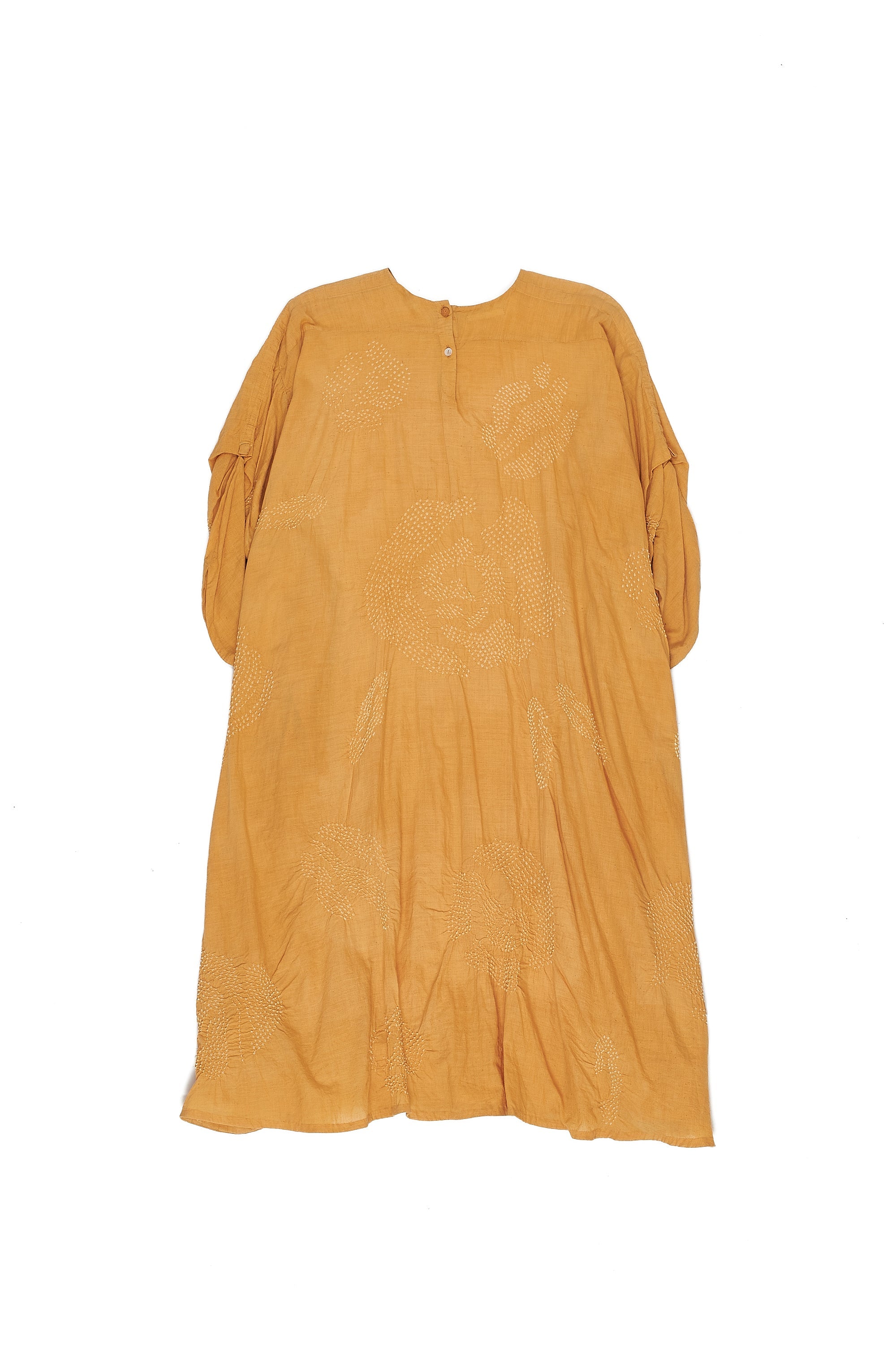 MANGO YELLOW COTTON BANDHANI WOMEN DRESS