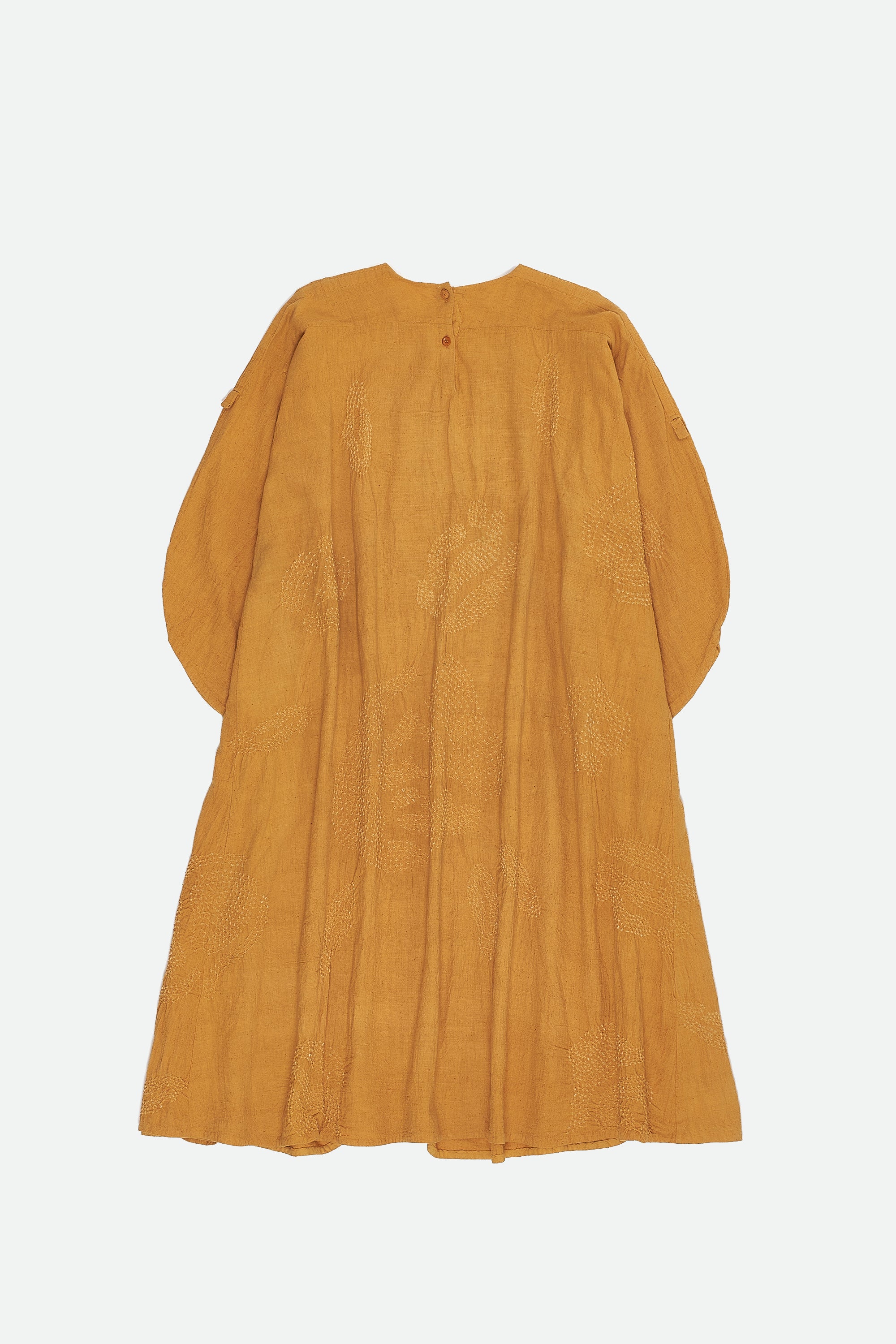 MANGO YELLOW BANDHANI GATHERED DRESS