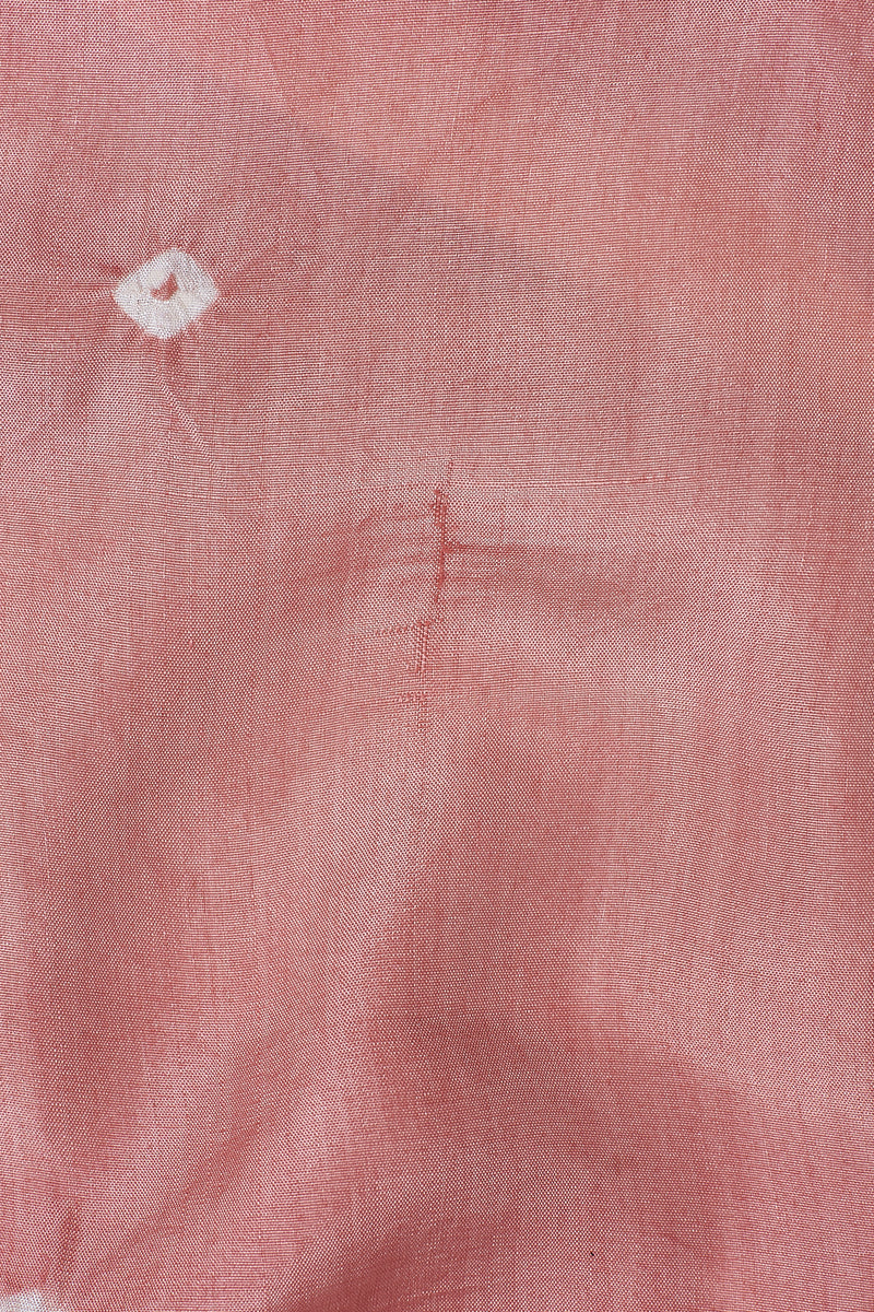 CHALK PINK BANDHANI SILK WOMEN'S SHIRT