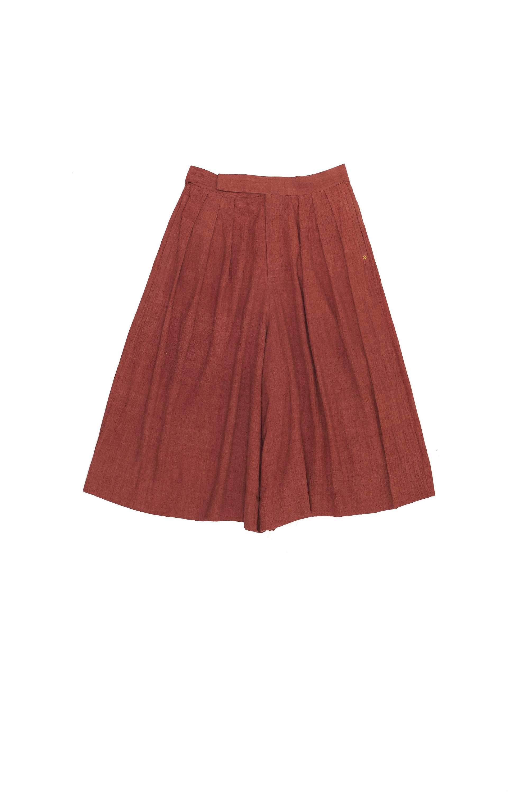 ROGUE PINK PLEATED CULOTTES IN ORGANIC COTTON