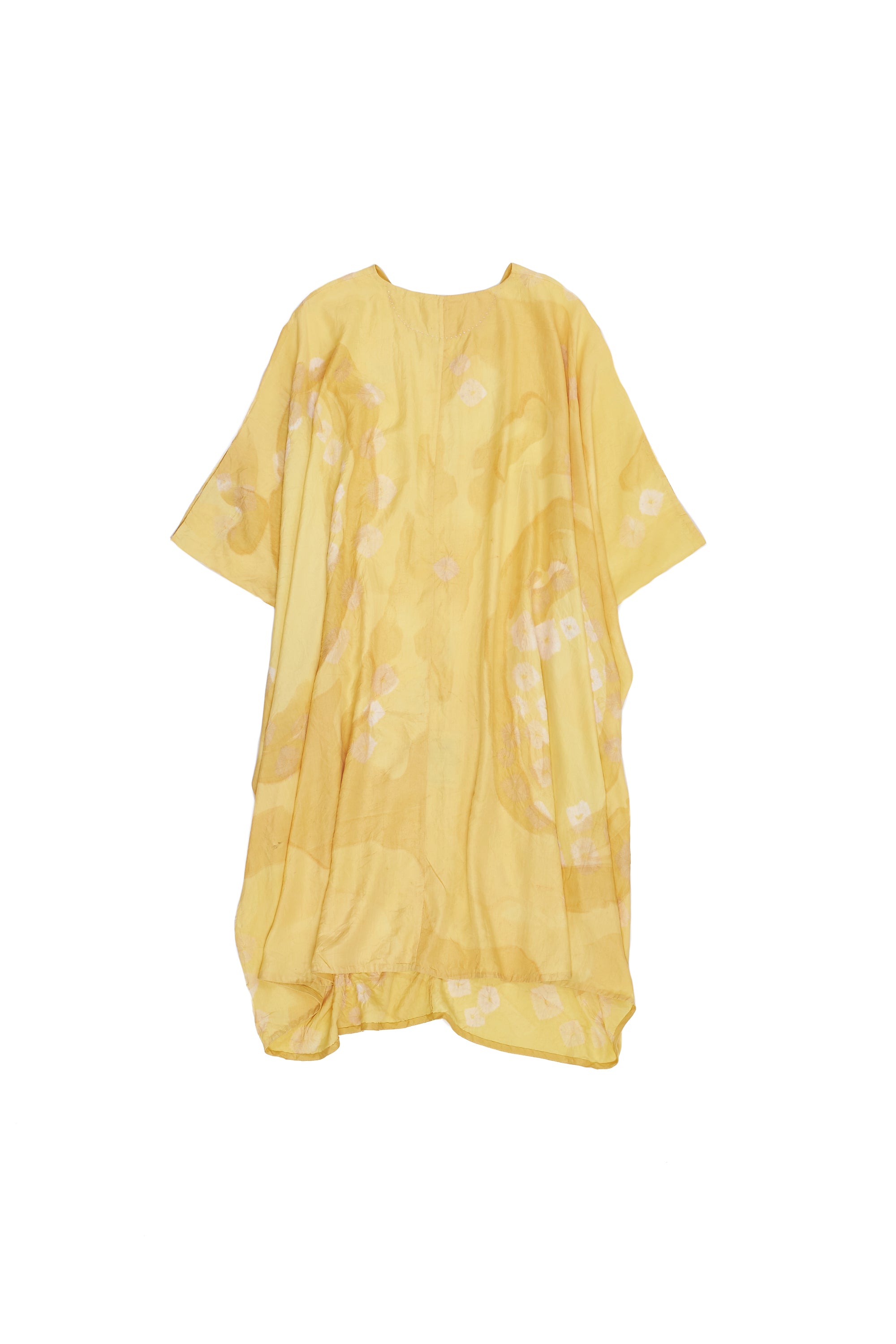 LIGHT YELLOW WOMEN DRESS WITH BANDHANI