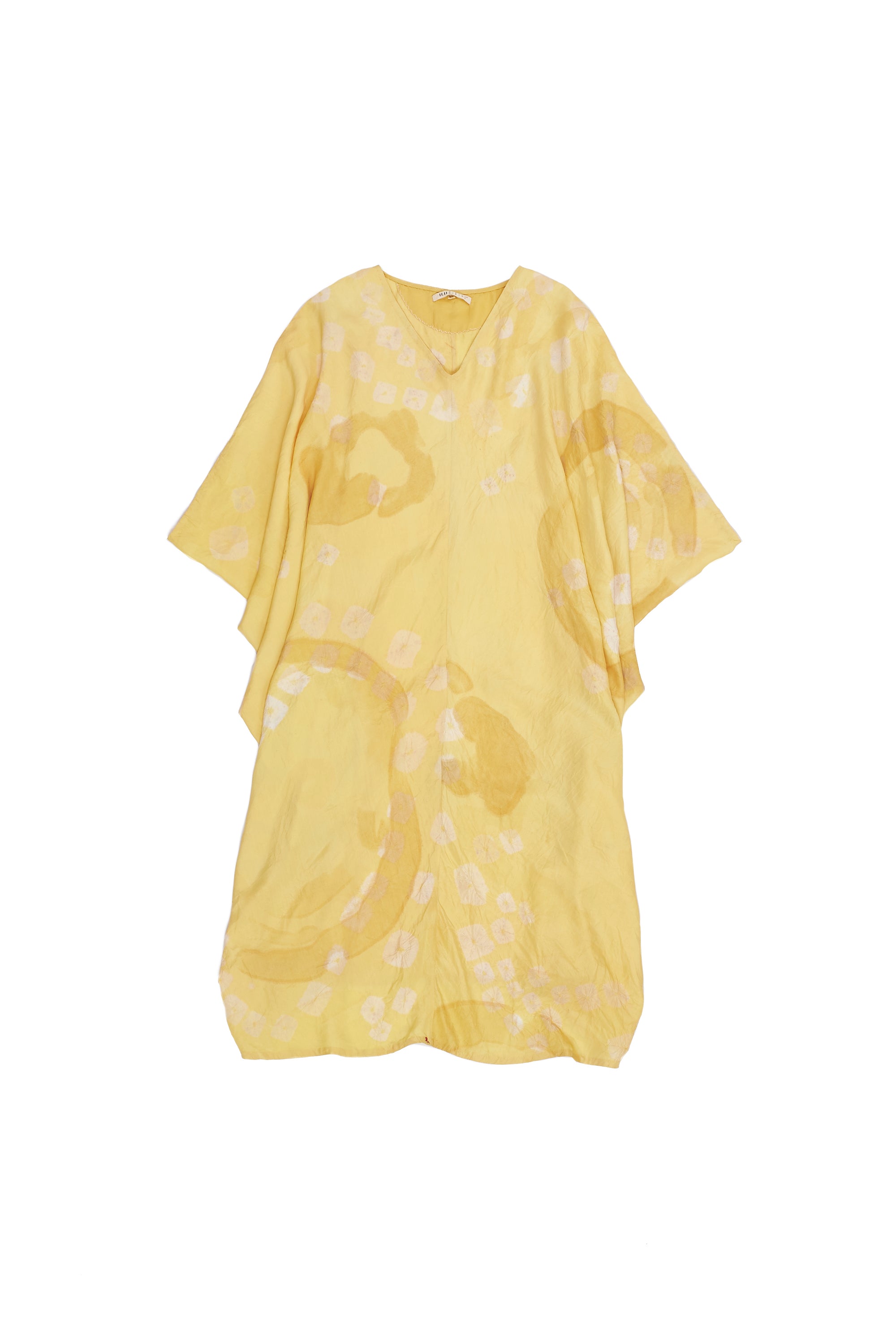 LIGHT YELLOW WOMEN DRESS WITH BANDHANI