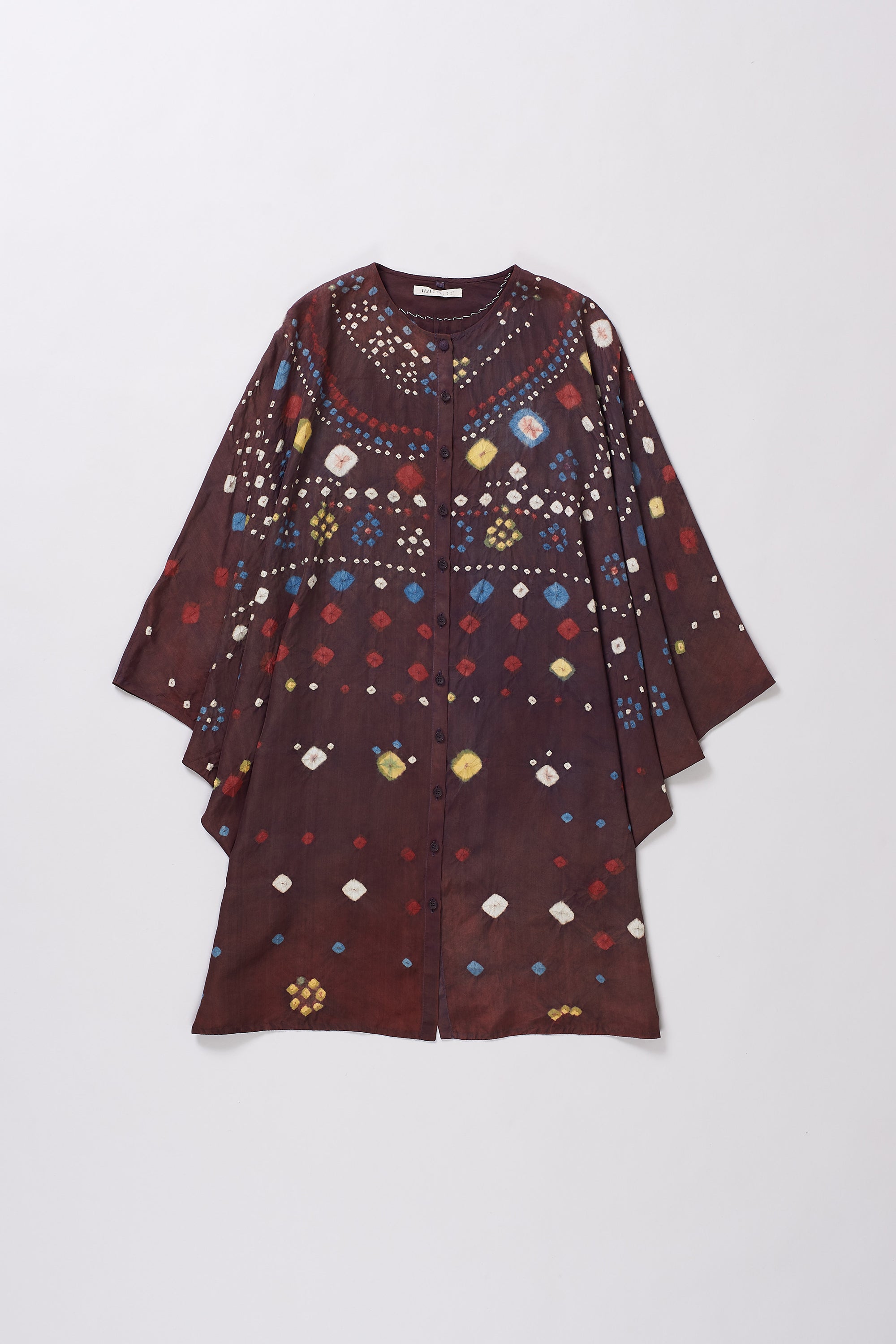 MADDER VOILET BANDHANI SILK DRESS