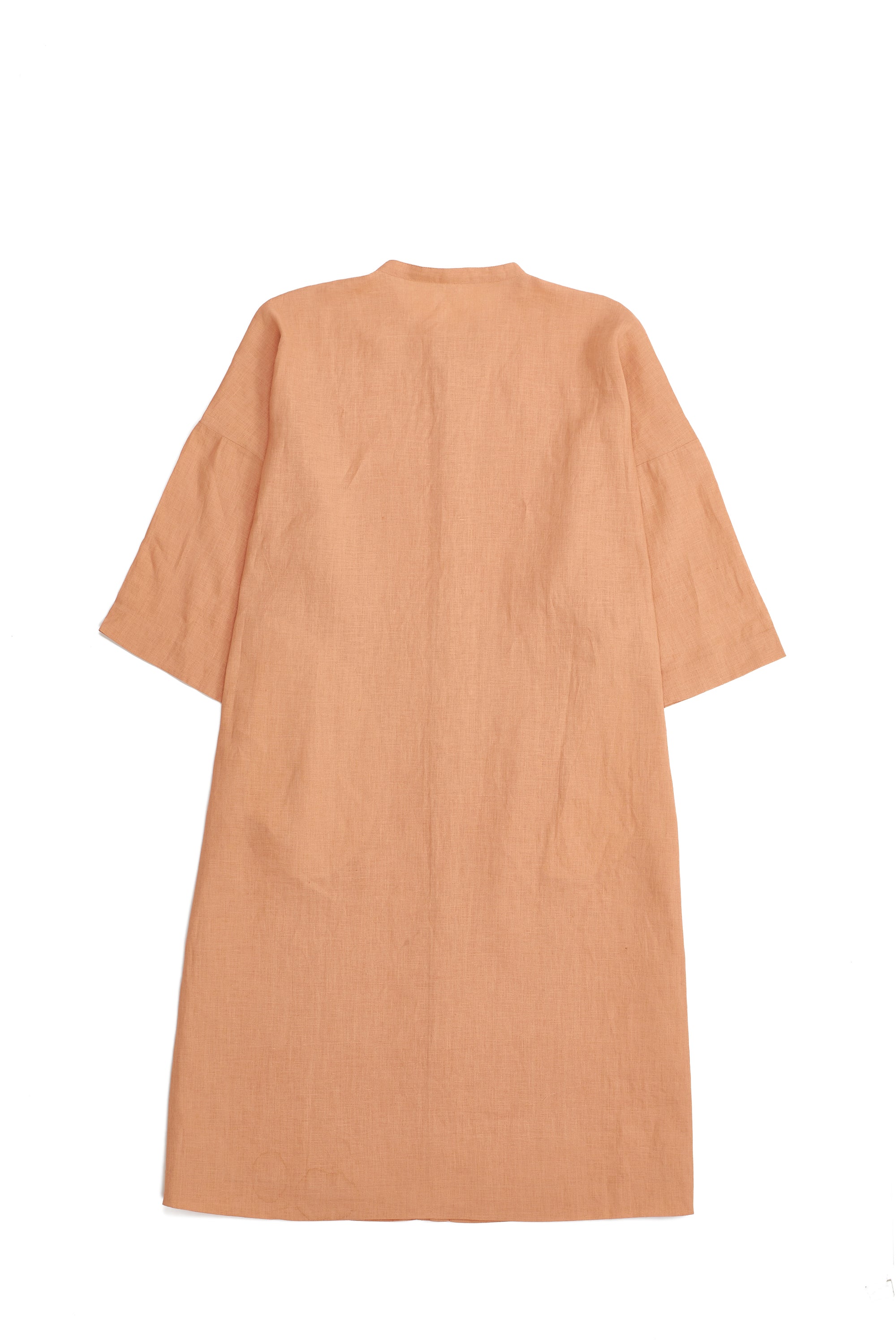 TEA ROSE PLAIN LINEN WOMEN'S DRESS