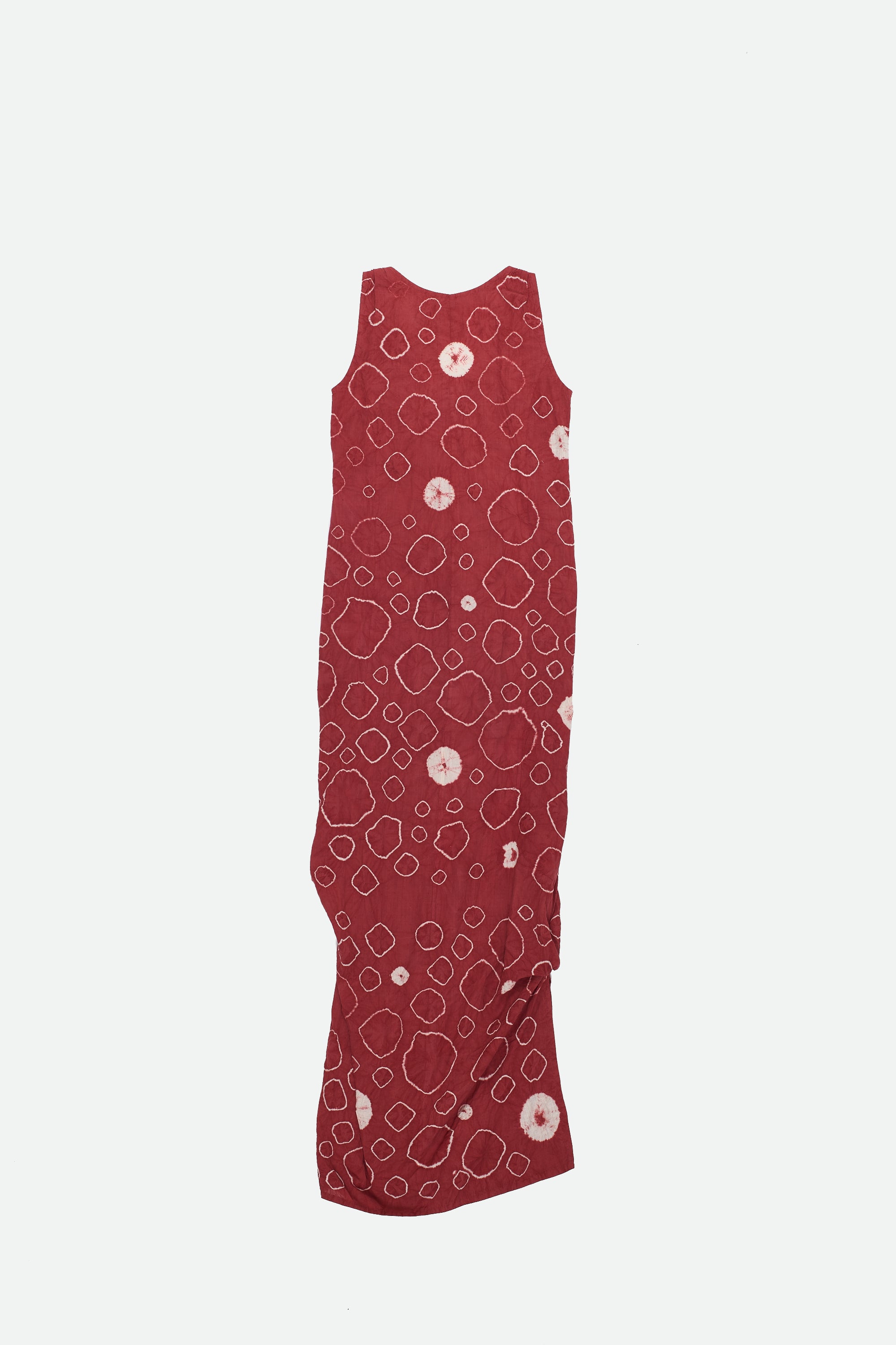 CRIMSON PINK SHIBORI SUMMER DRESS