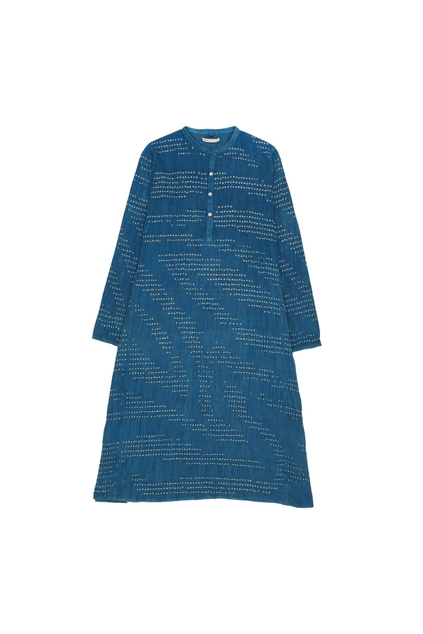 HANDSPUN COTTON DRESS WITH BANDHANI