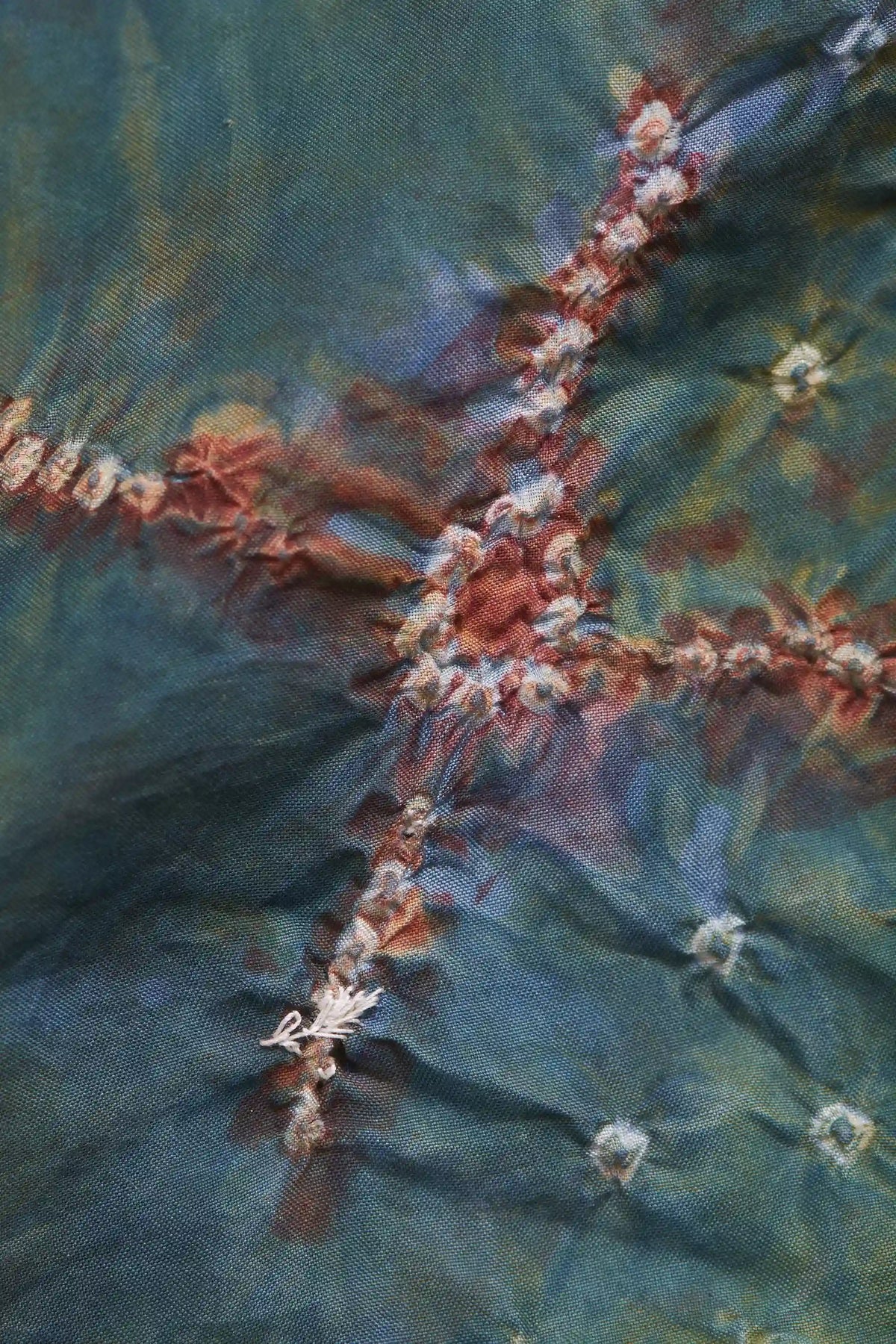 Moss Green Handpainted Silk Shirt