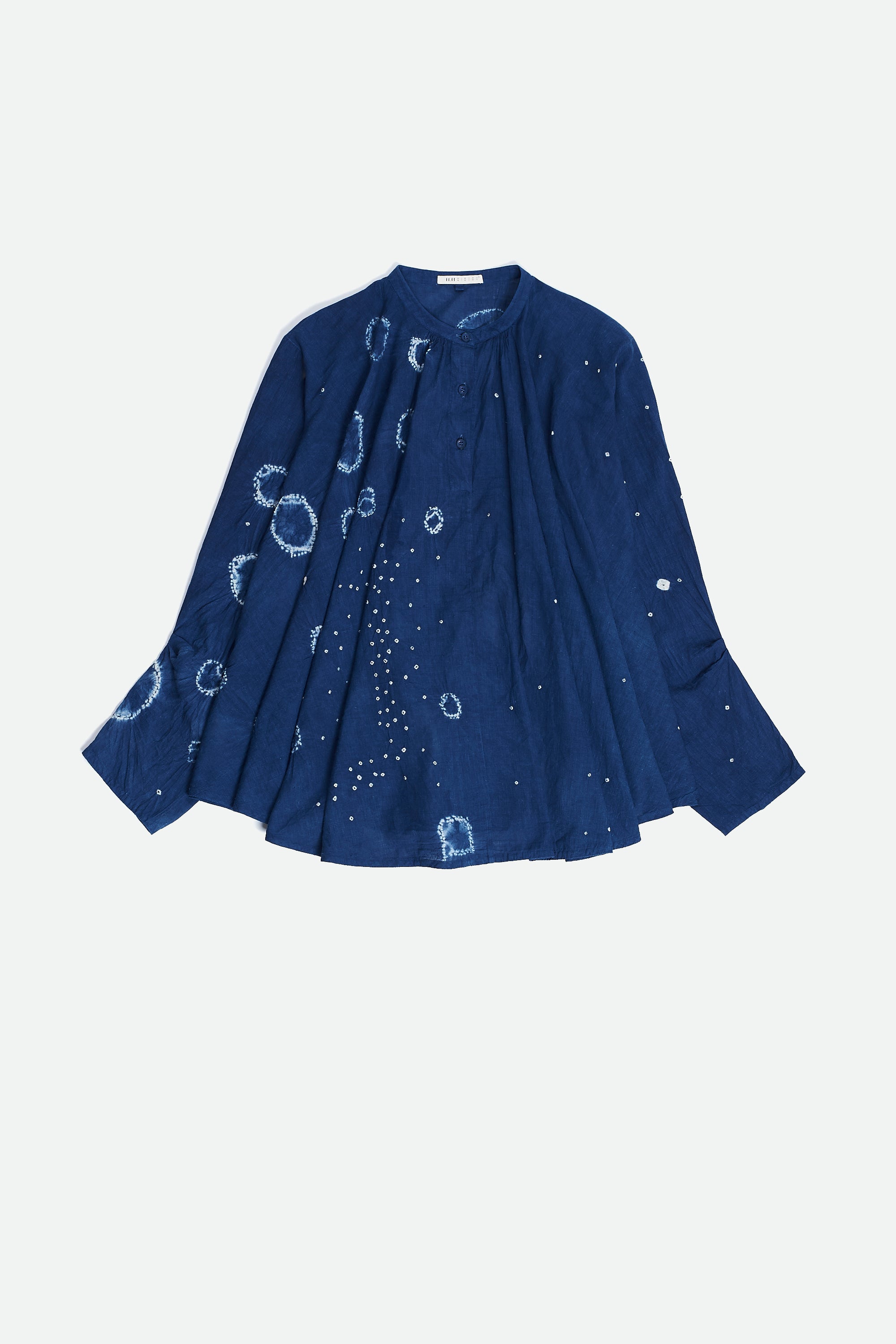 MEDIUM INDIGO DYED SHIBORI COTTON DRESS