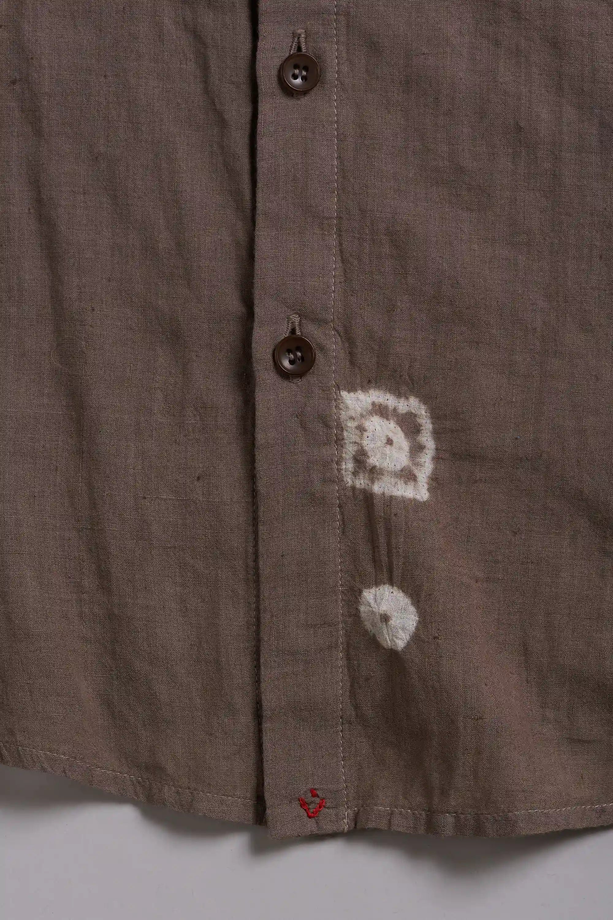 Band Collar Shibori Shirt