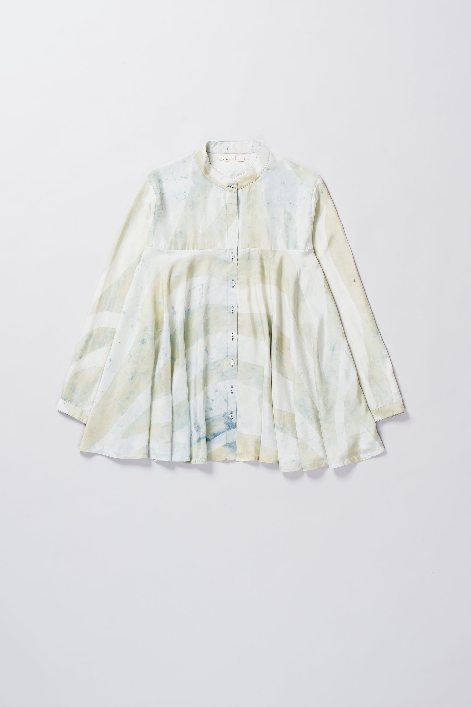 FINE SILK SHIRT WITH HAND PAINTED