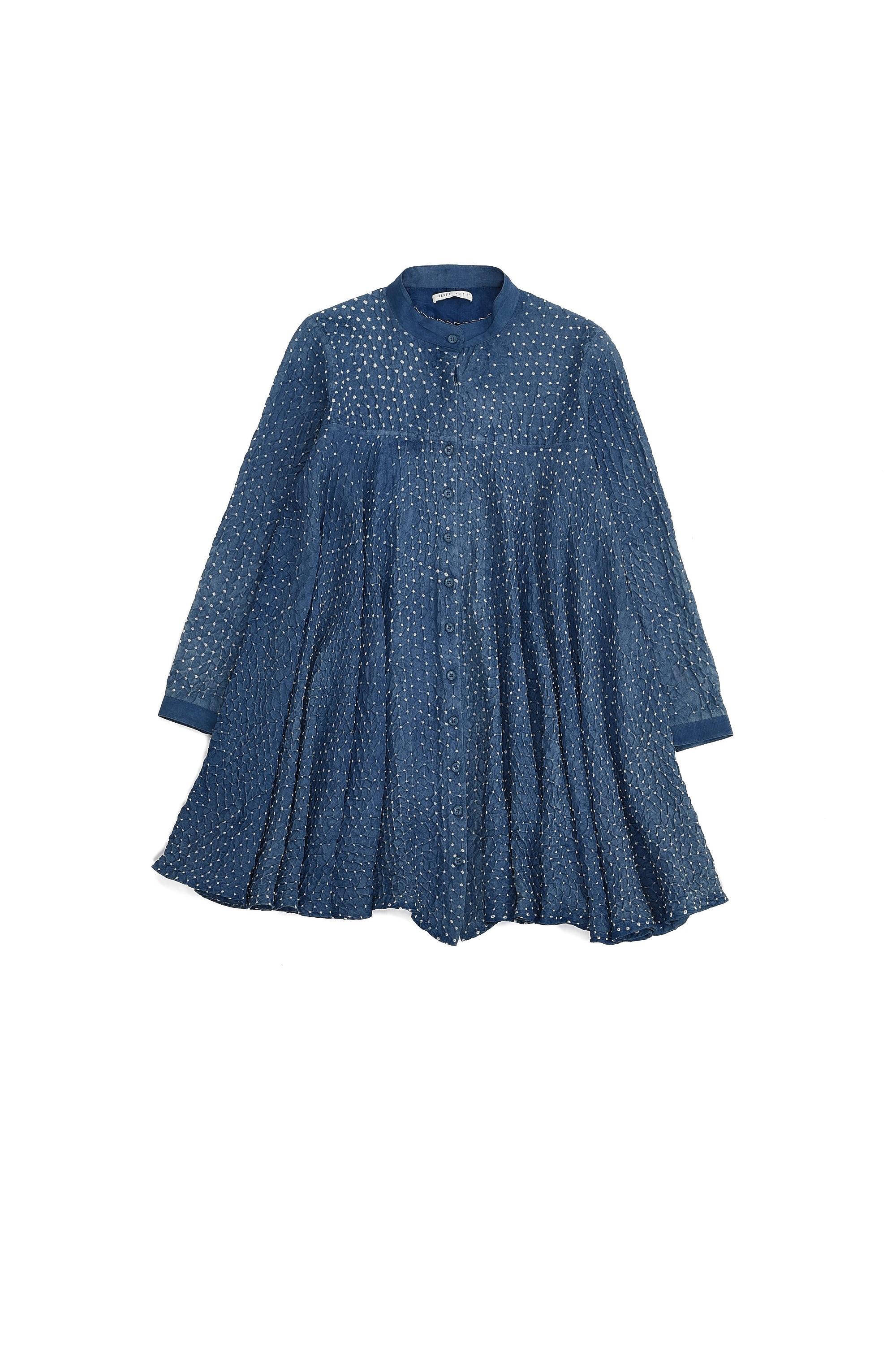 MEDIUM INDIGO SILK BANDHANI TUNIC