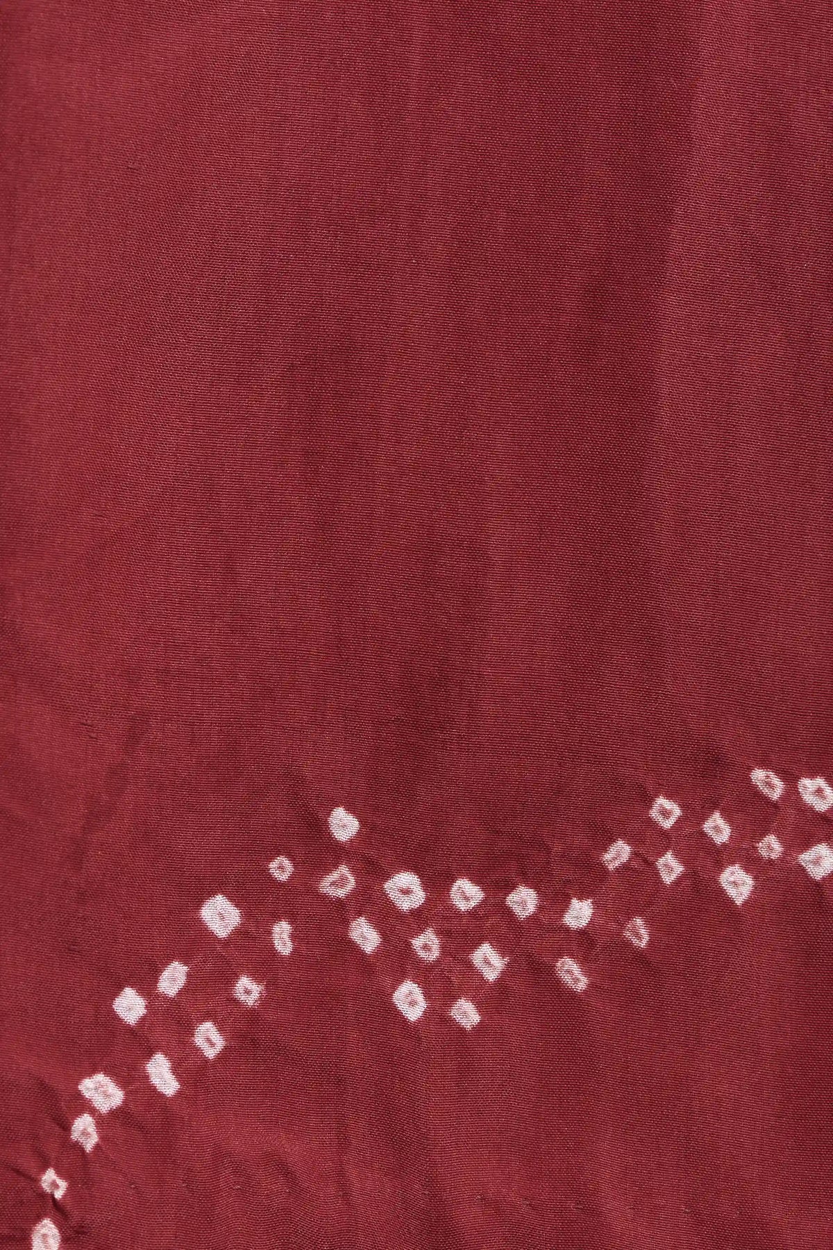 Red Bandhani Silk Dress