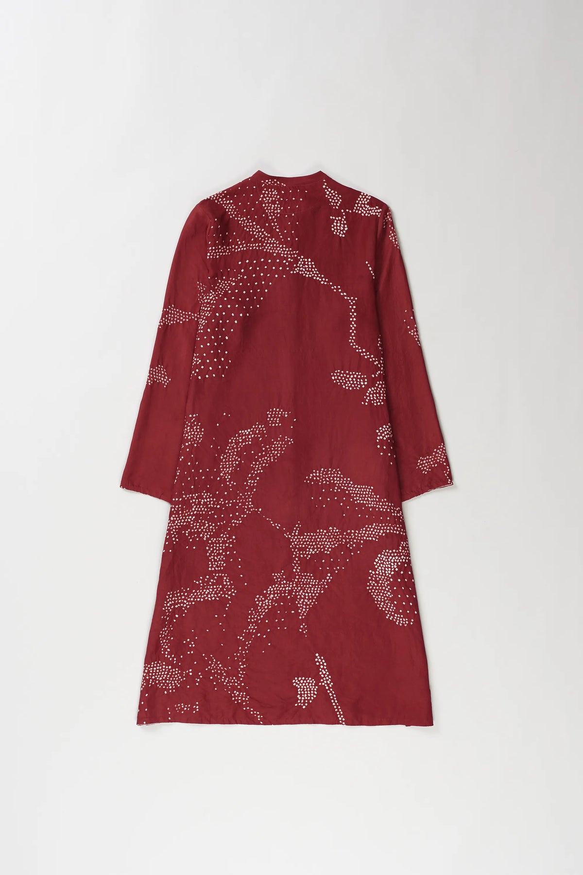 Red Bandhani Silk Dress