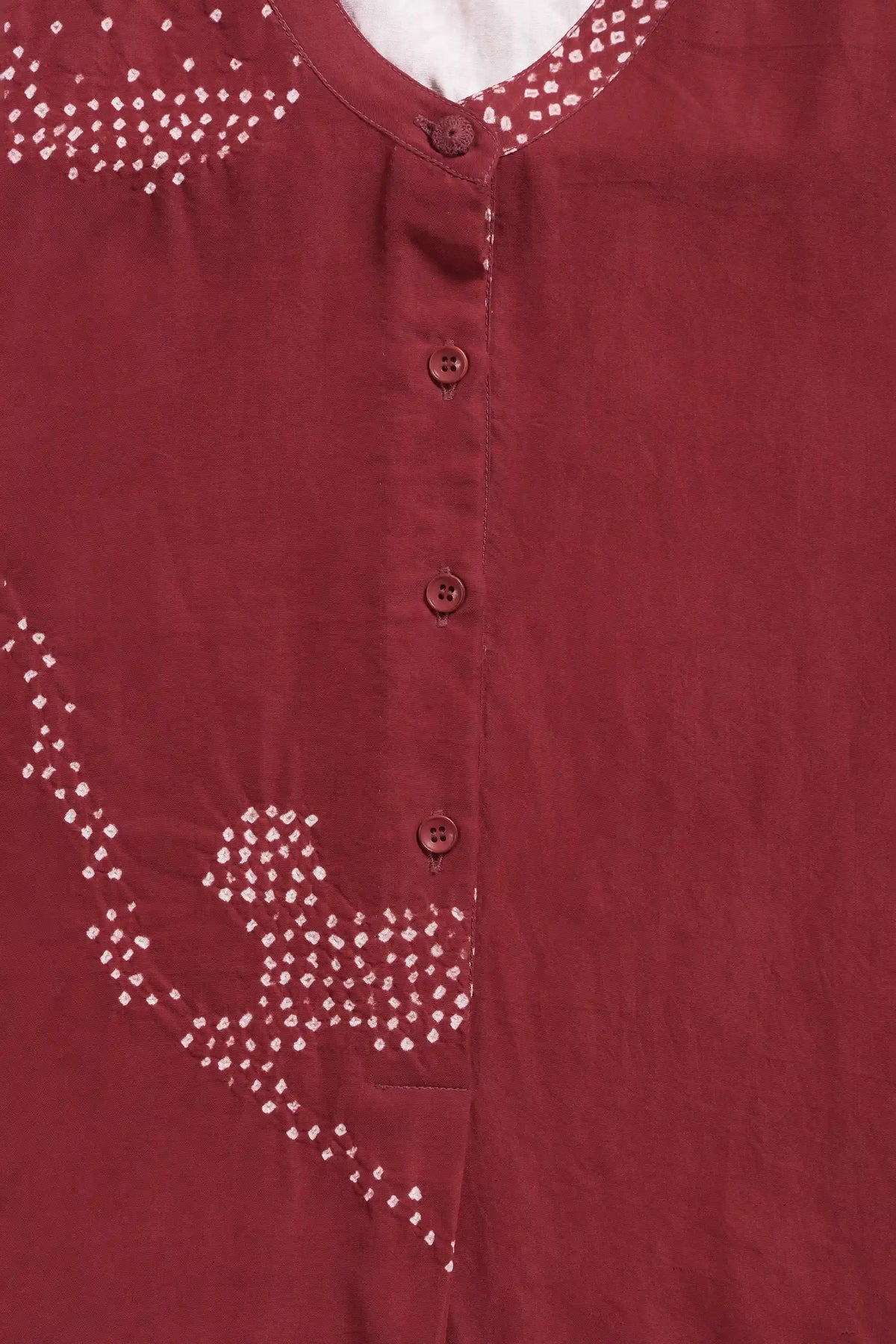 Red Bandhani Silk Dress