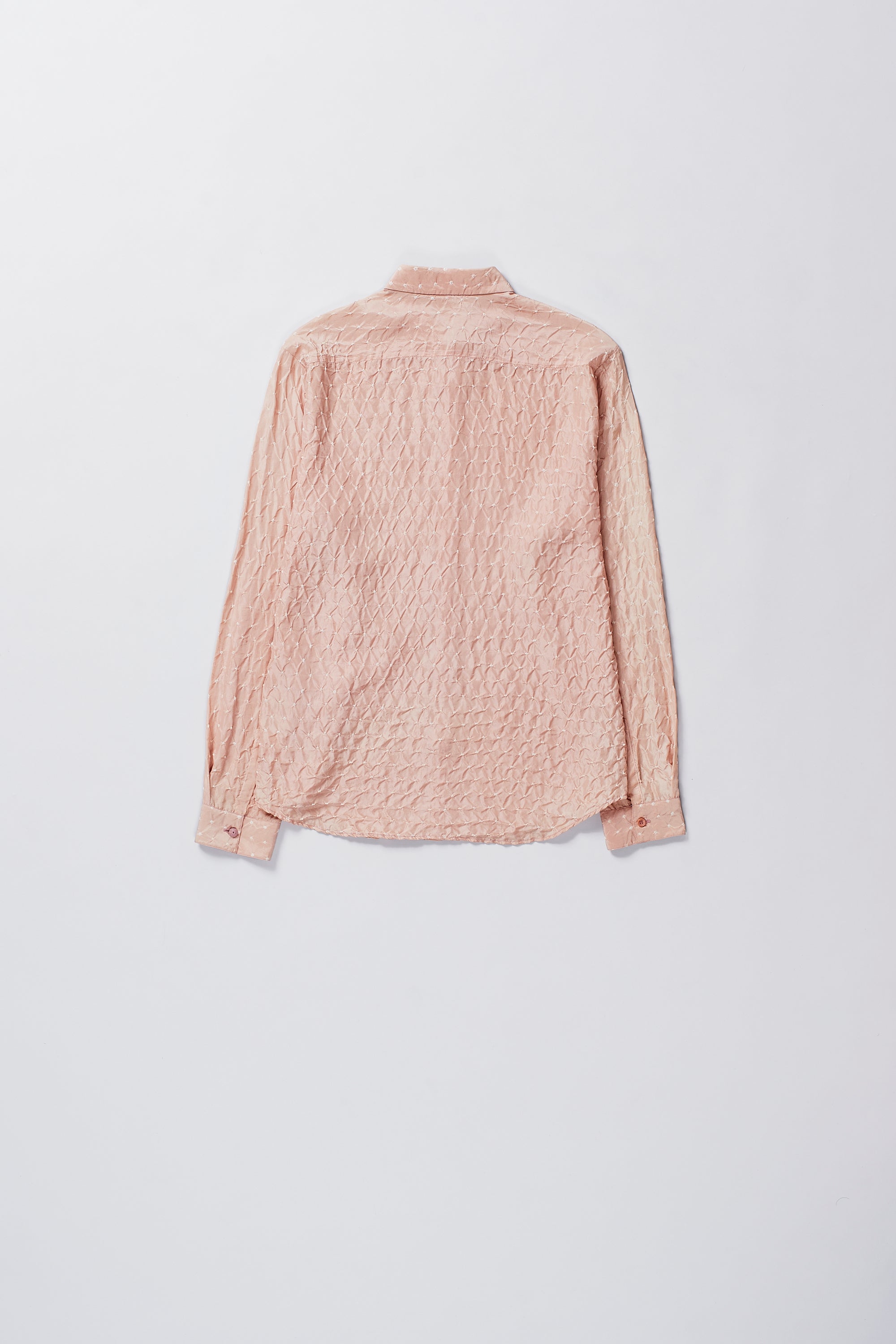 CHALK PINK ALL OVER BANDHANI SOFT SILK SHIRT