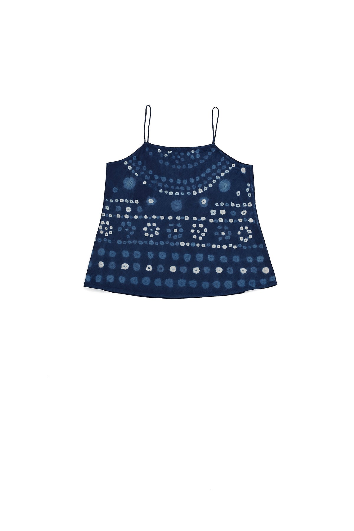 Indigo Strappy Summer Top with All Over Bandhani Motifs