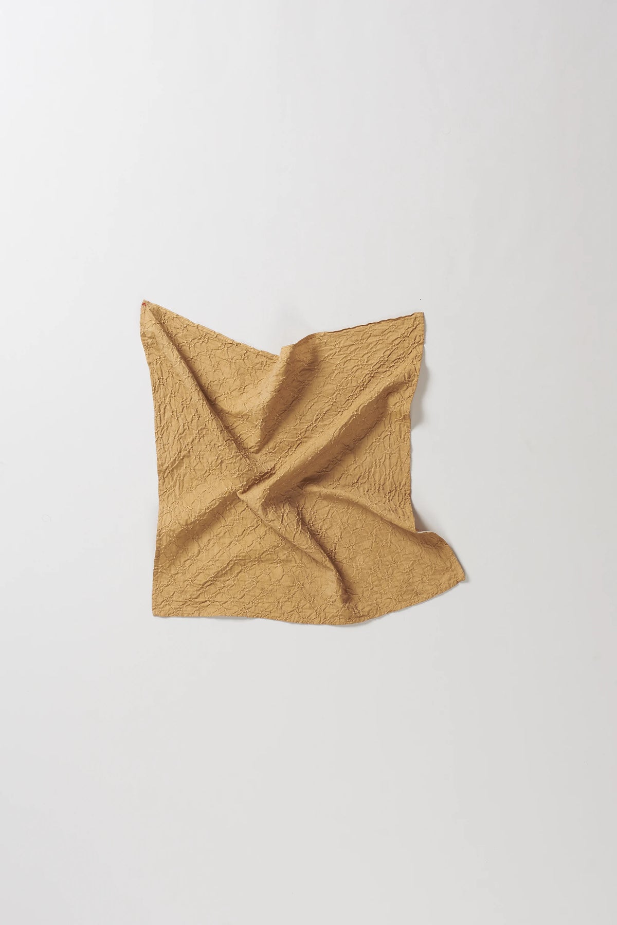 Flaxen Yellow Bandhani Square Scarf