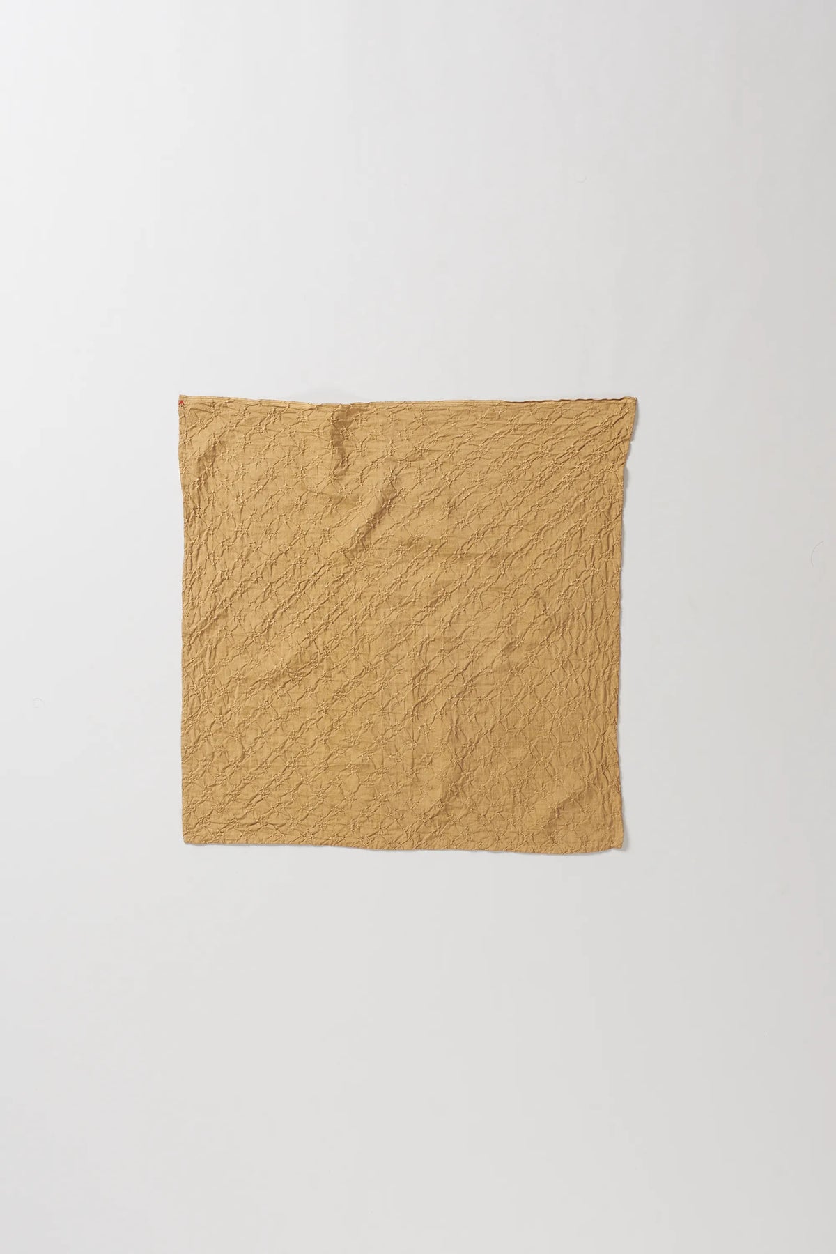 Flaxen Yellow Bandhani Square Scarf