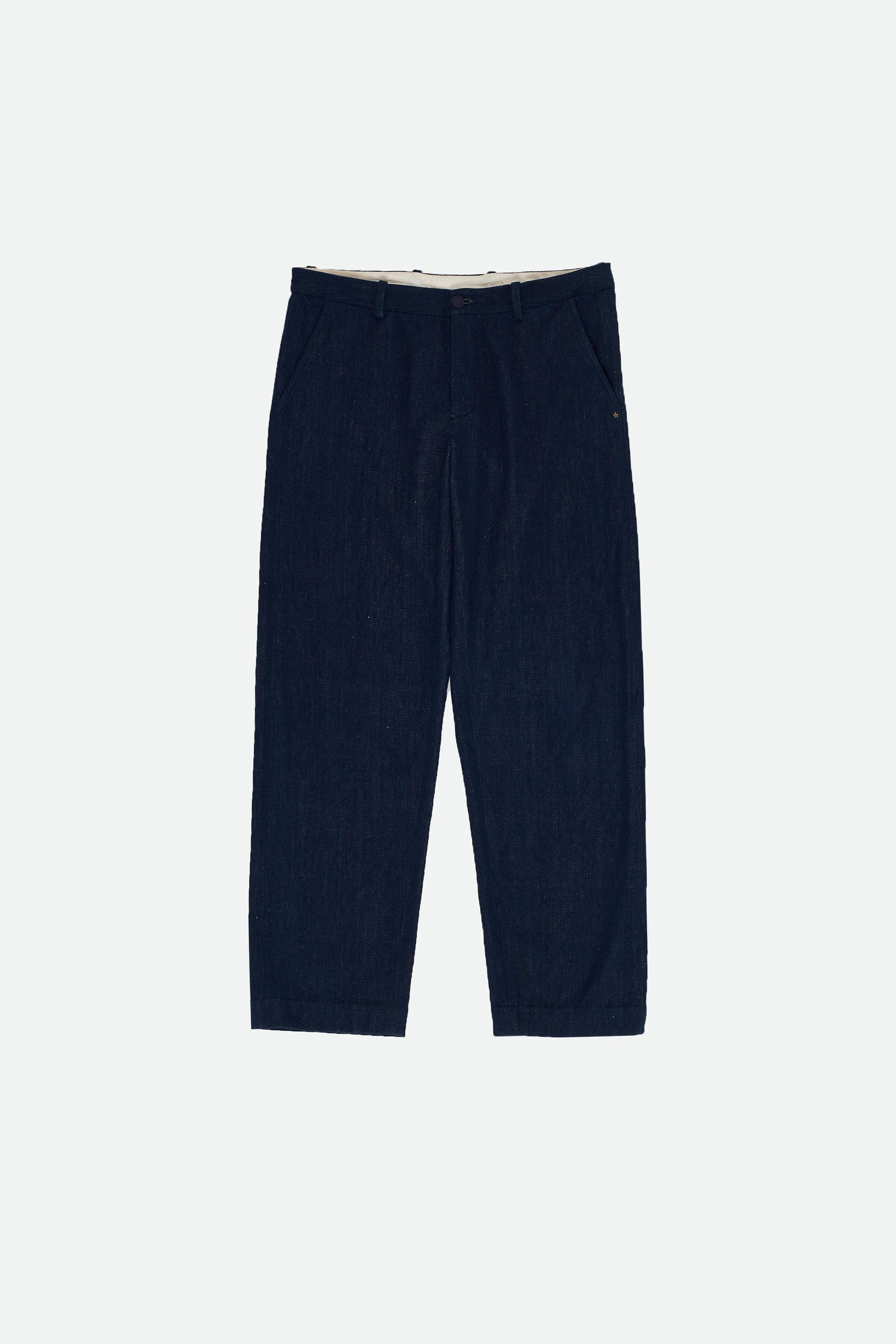 NATURAL INDIGO HANDSPUN DENIM COTTON PANT