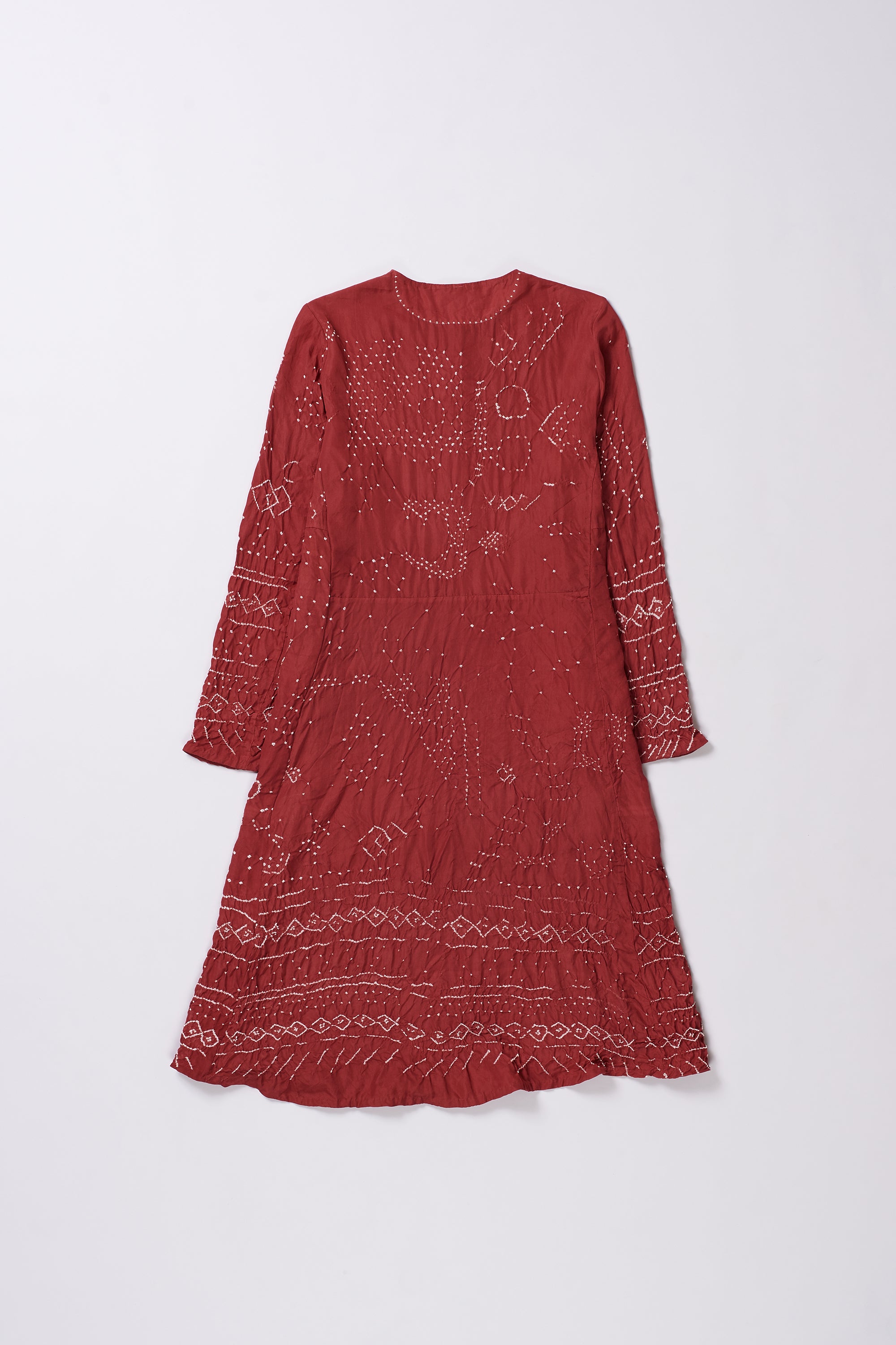 BANDHANI SILK DRESS