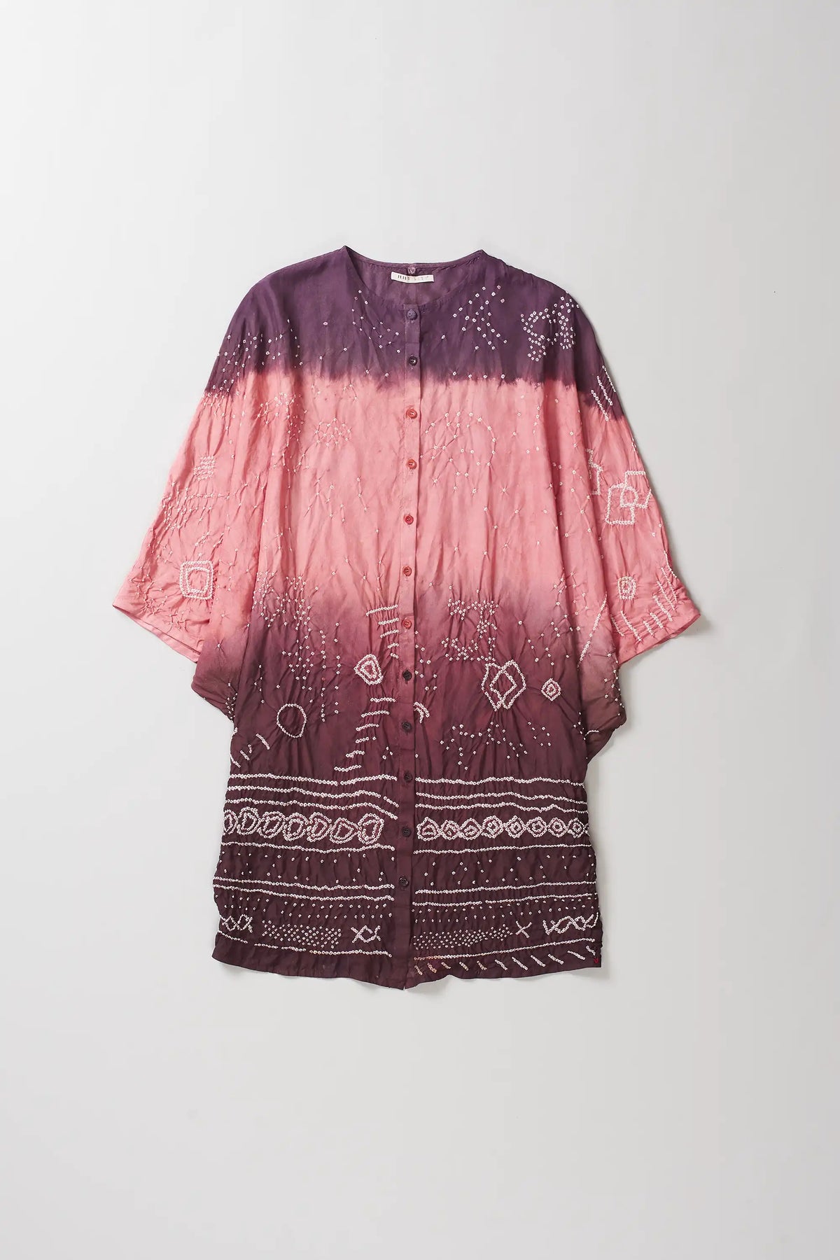 Shades Of Pink Bandhani Silk Dress