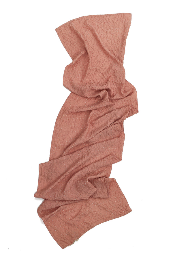 CHALK PINK COTTON BANDHANI SCARF