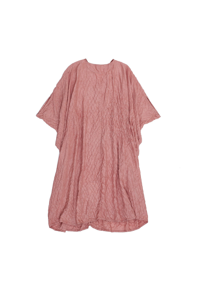 CHALK PINK SILK BANDHANI WOMEN'S DRESS