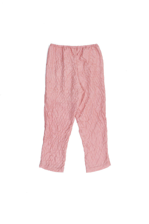 CHALK PINK SILK TROUSER WITH BANDHANI