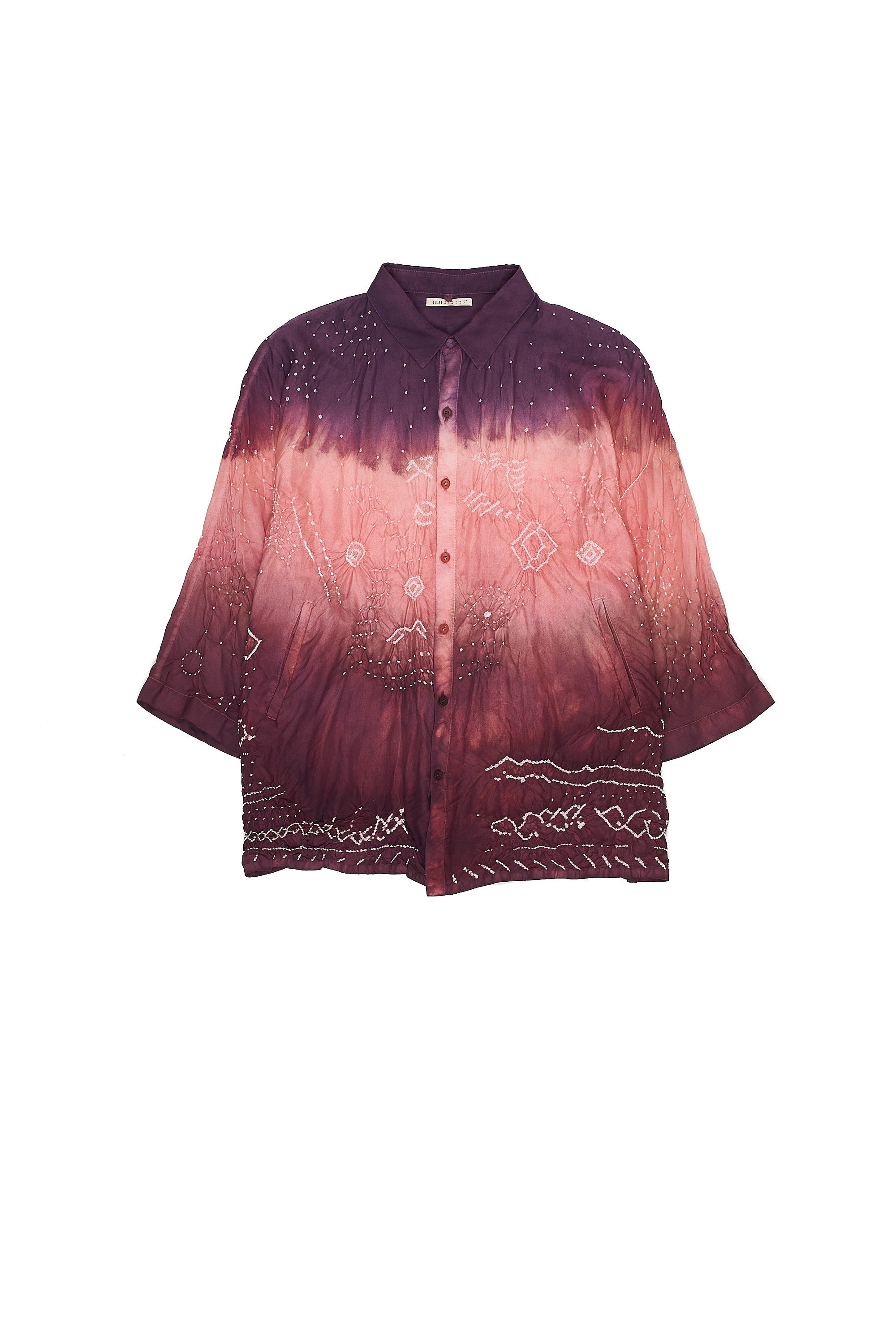 SHADE OF PINK SILK BANDHANI UNISEX SHIRT