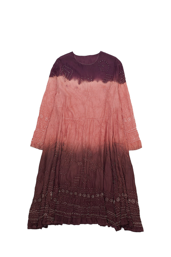 SHADE OF PINK SILK BANDHANI WOMEN'S DRESS