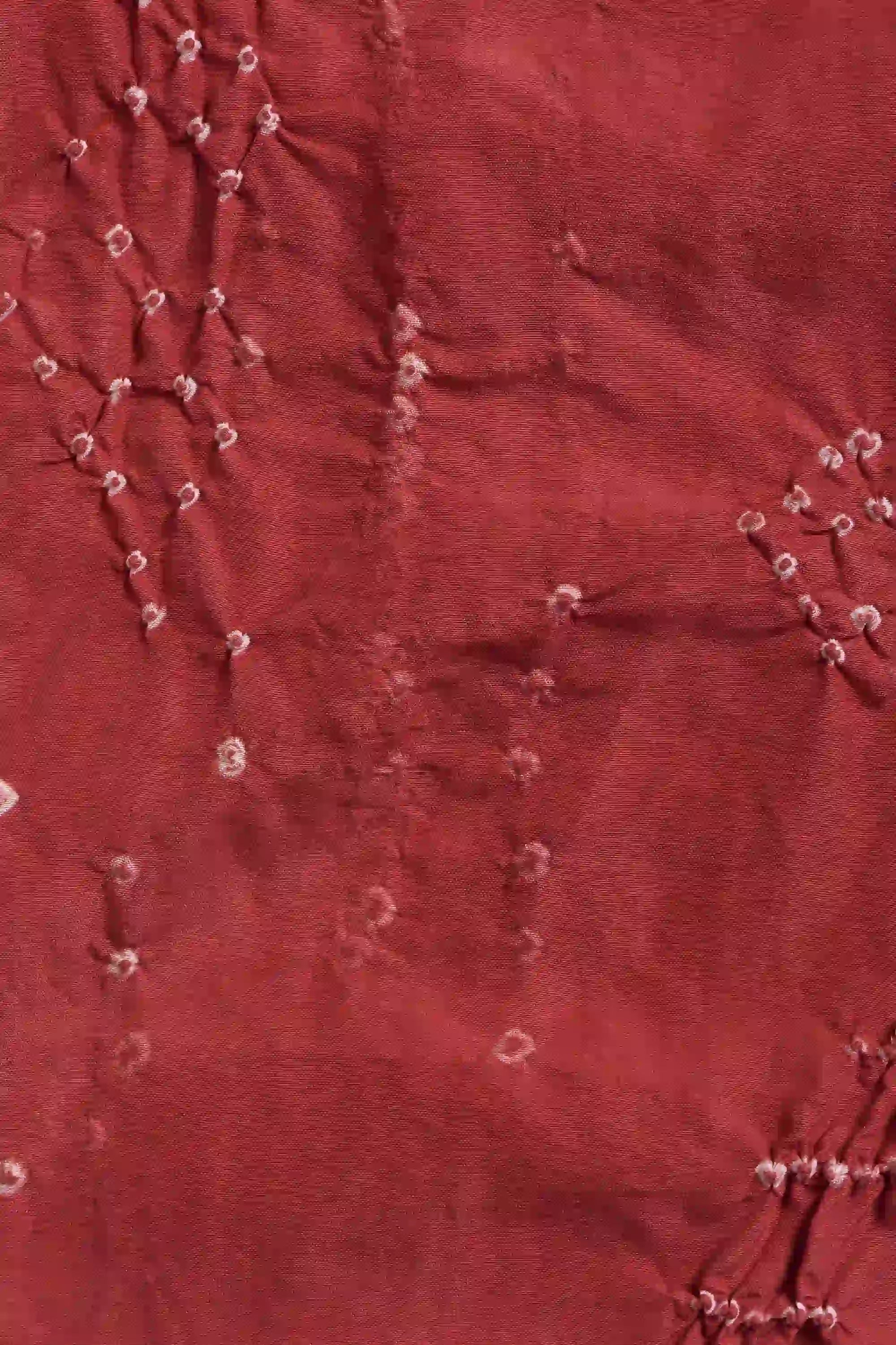 Crimson Pink Silk Bandhani Shirt