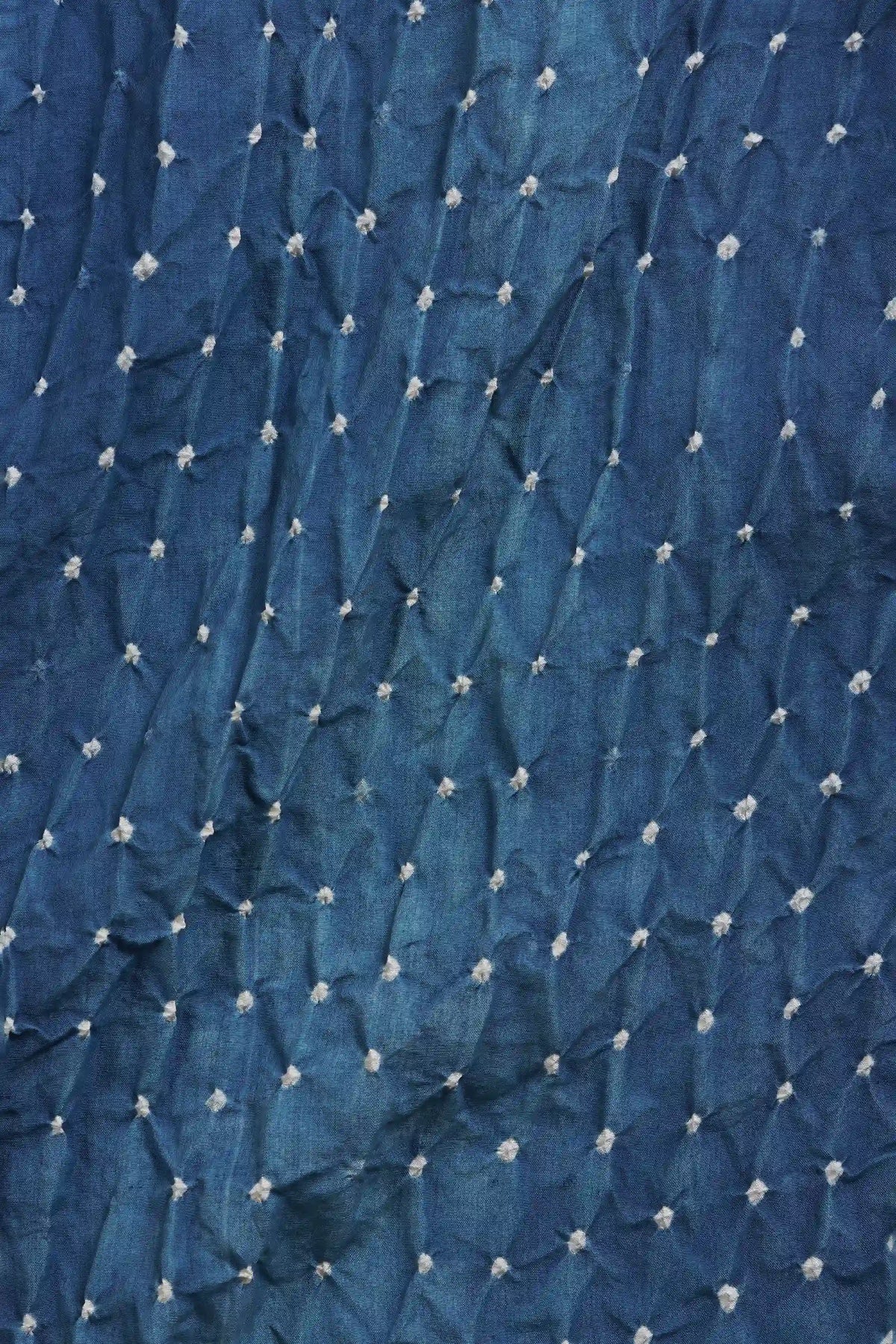 Medium Indigo Silk Bandhani Dress
