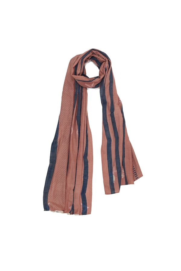 CHALK PINK COTTON SILK BLEND SCARF