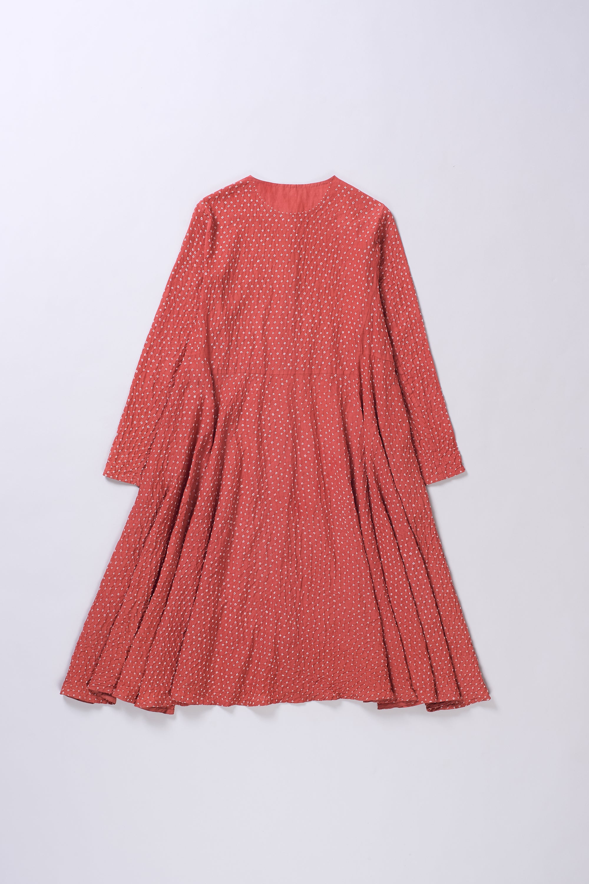 RED DYED BANDHANI DRESS