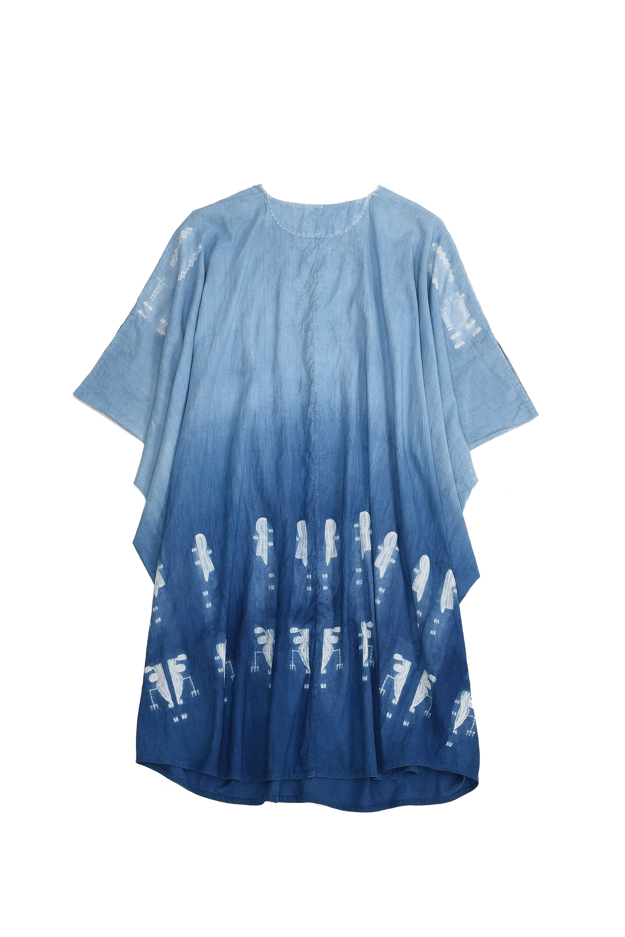 LIGHT INDIGO SHIBORI STATEMENT DRESS