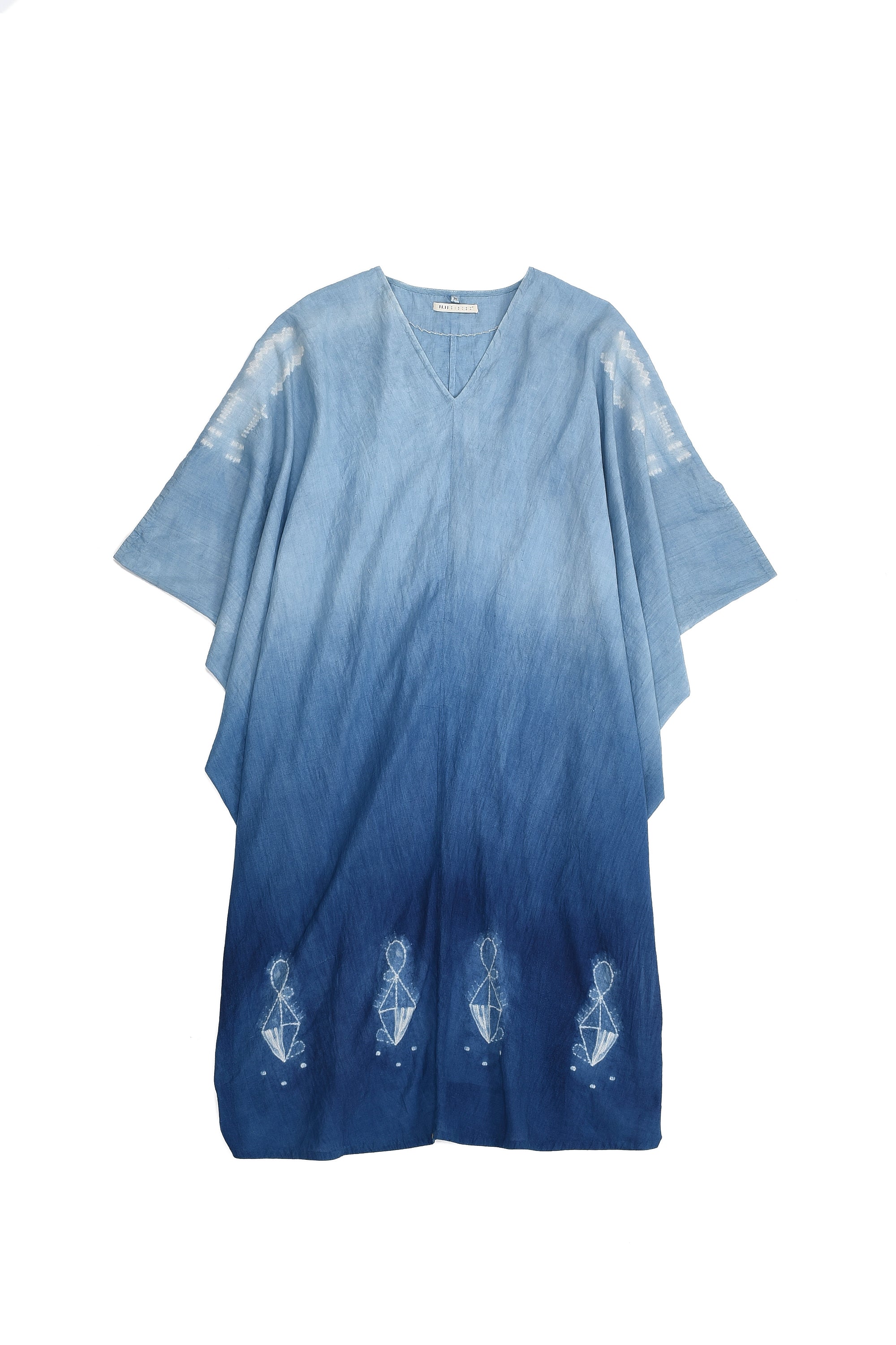 LIGHT INDIGO SHIBORI STATEMENT DRESS