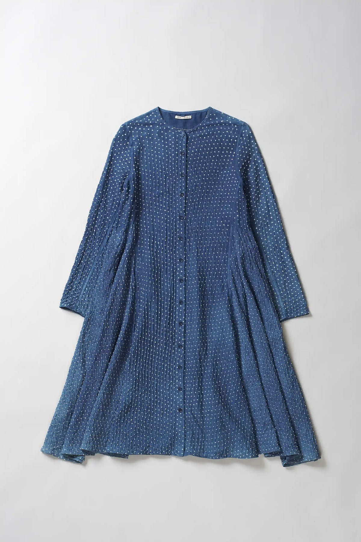 Medium Indigo Dyed All Over Bandhani Dress