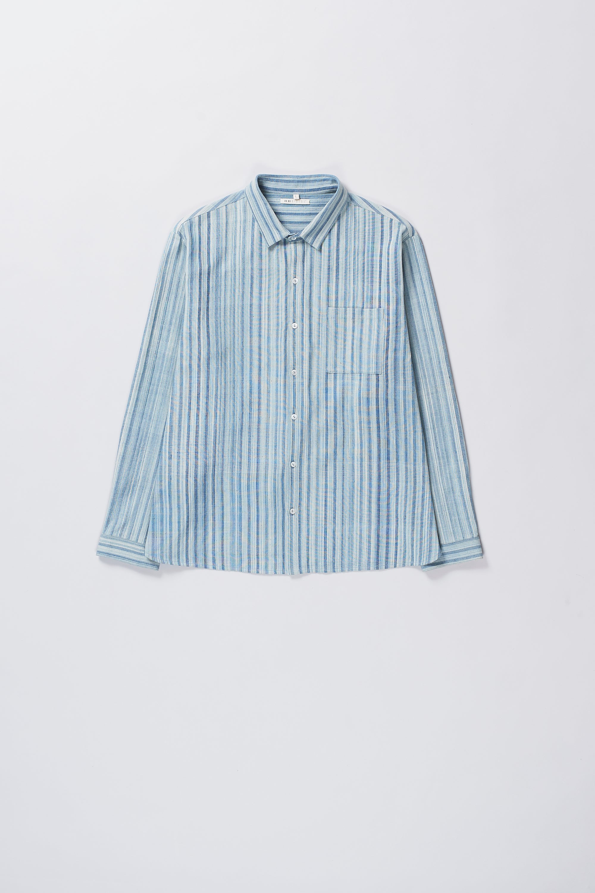 RELAXED-FIT SHIRT DYED IN SHADES OF INDIGO