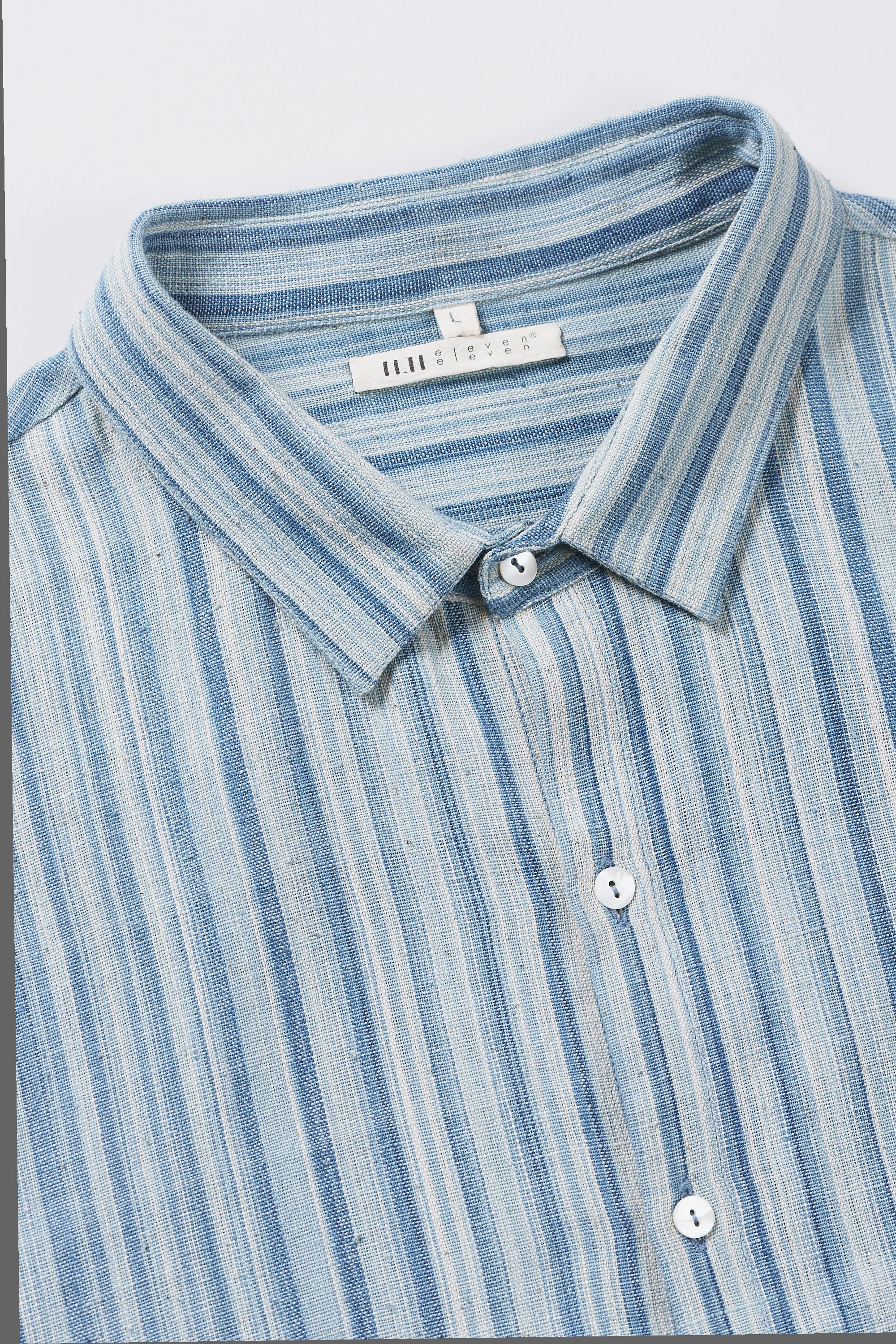 RELAXED-FIT SHIRT DYED IN SHADES OF INDIGO