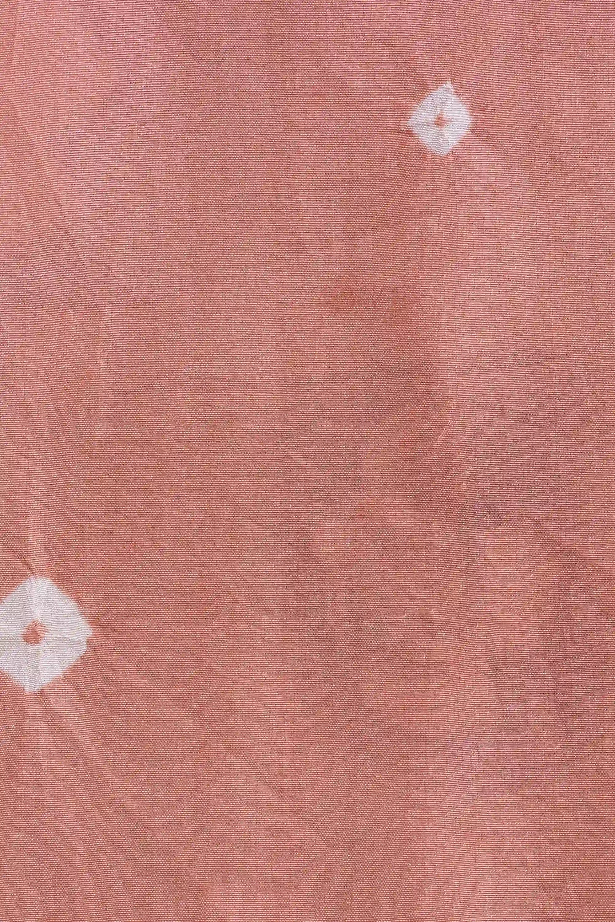 Shibori Soft Silk Dress in Chalk Pink
