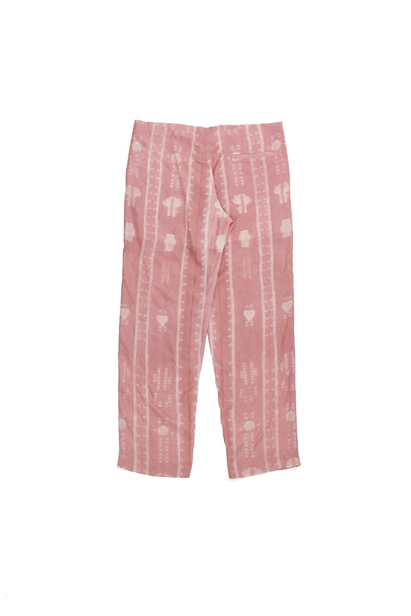 CHALK PINK SILK SHIBORI UNISEX PANT