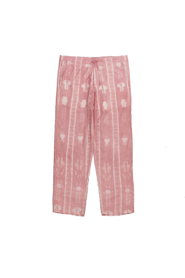 CHALK PINK SILK SHIBORI UNISEX PANT