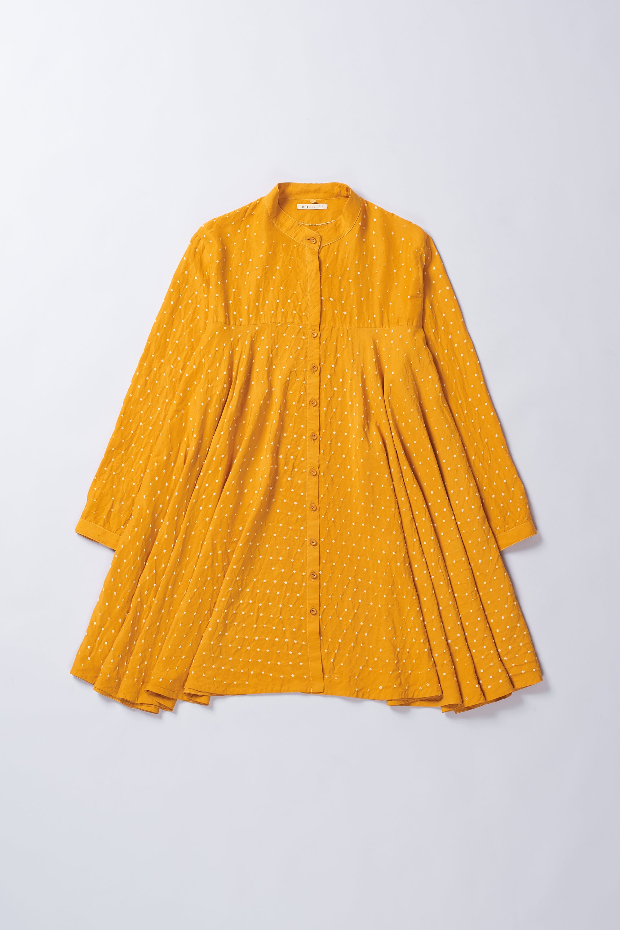 MANGO YELLOW SILK WOMEN DRESS WITH BANDHANI