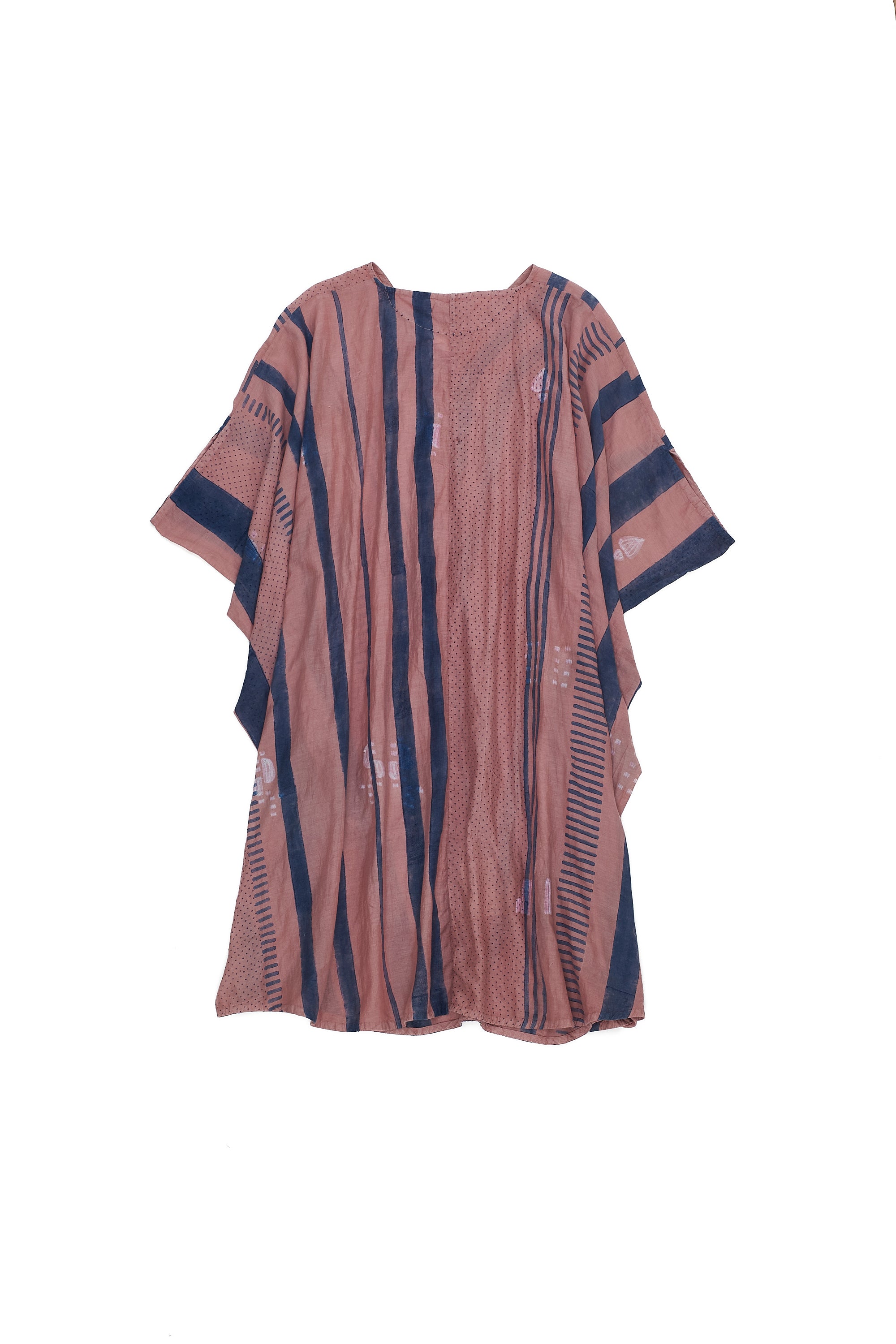 CHALK PINK COTTON SHIBORI WOMEN DRESS