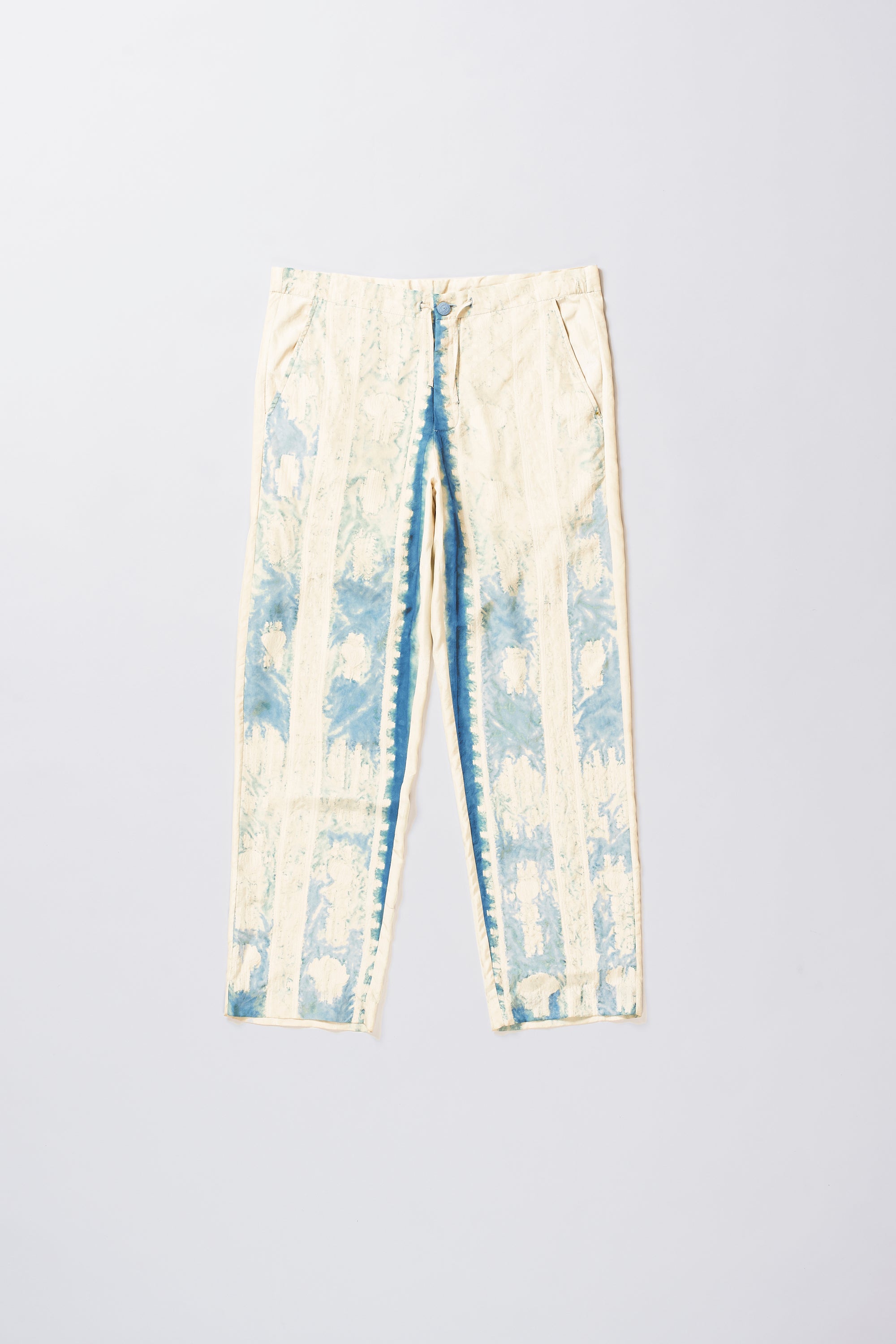 MEDIUM INDIGO SILK SHIBORI UNISEX PANTS