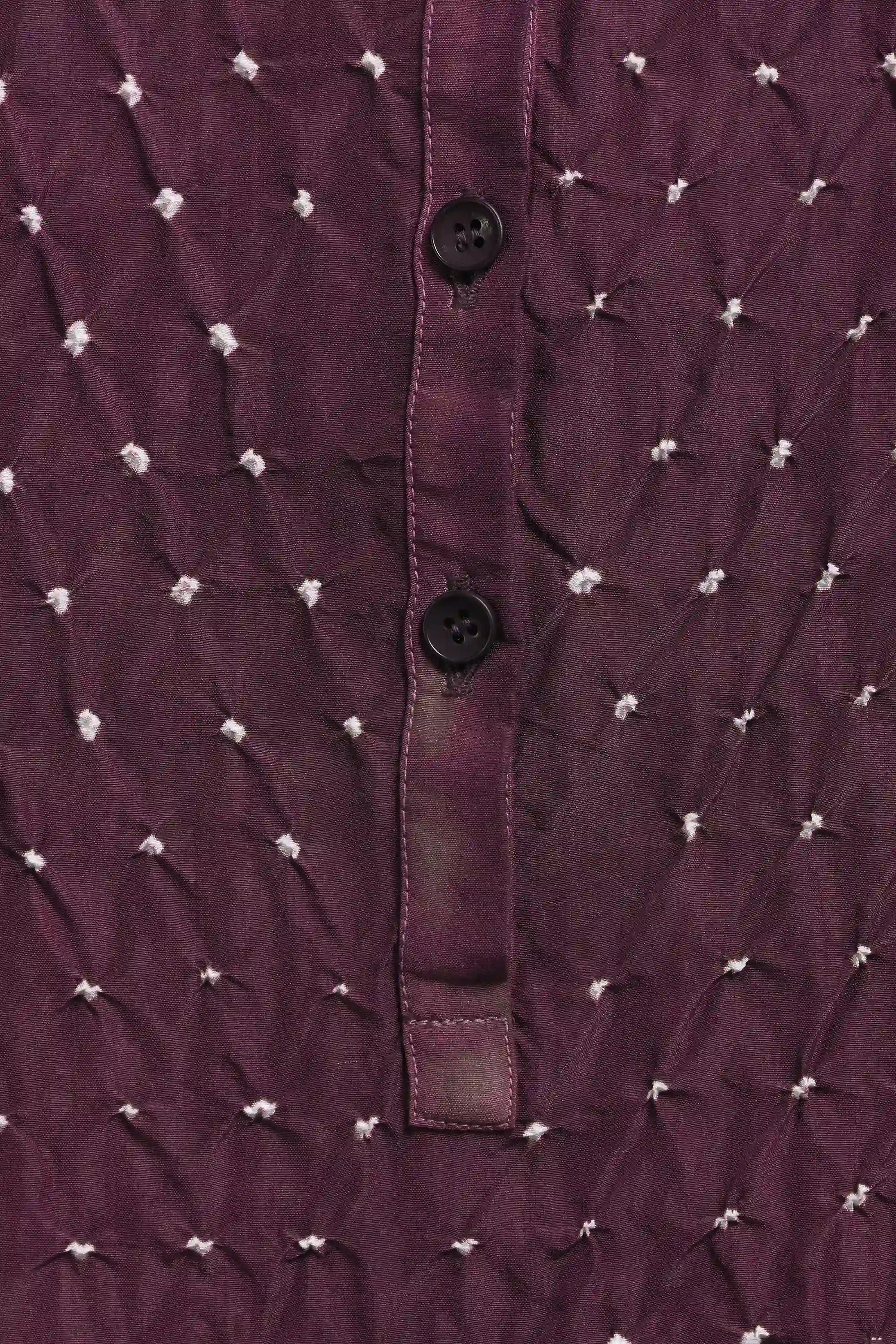 Bandhani Dress in Purple Red