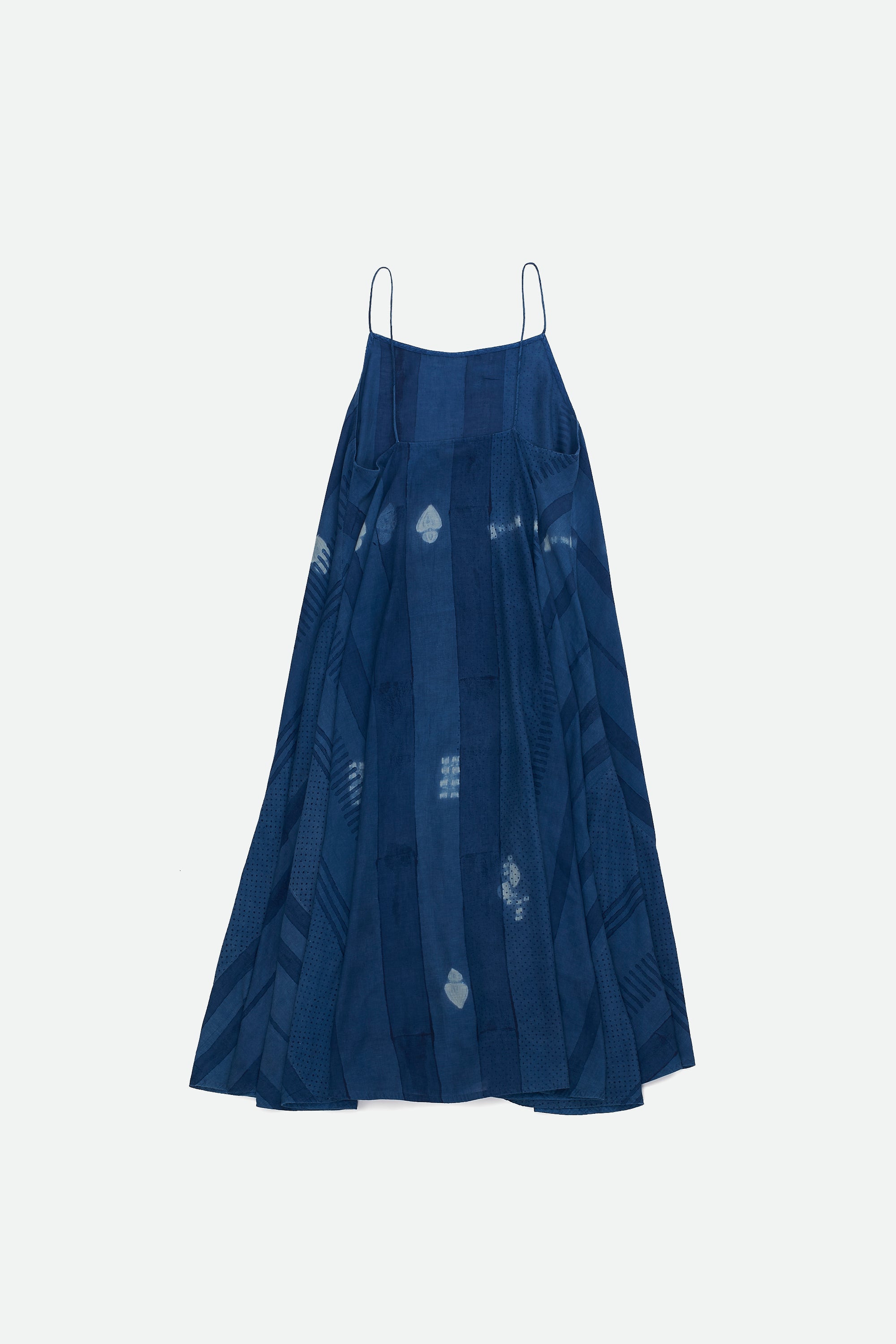 MEDIUM INDIGO SHIBORI STRAPPY DRESS