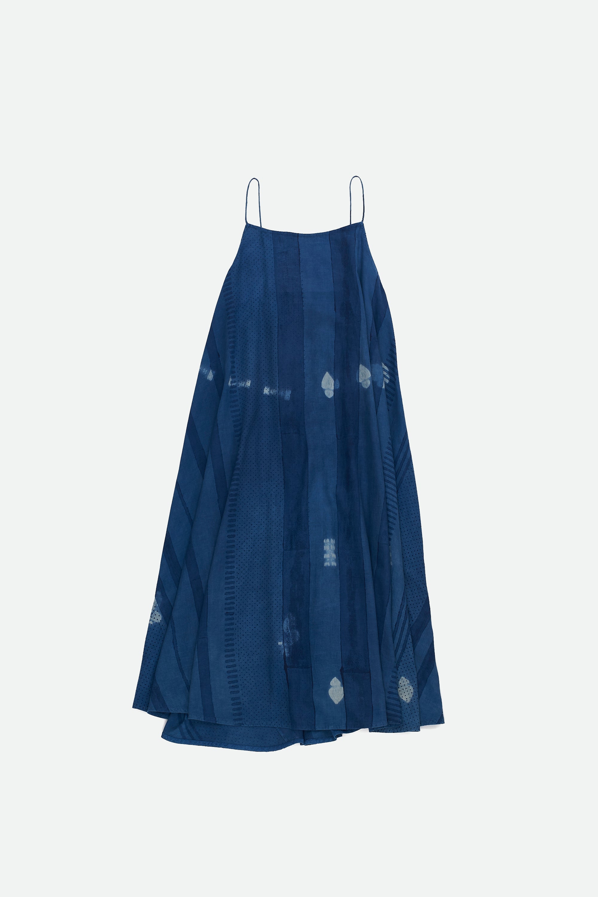 MEDIUM INDIGO SHIBORI STRAPPY DRESS