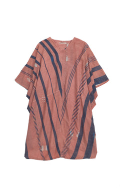 CHALK PINK COTTON SHIBORI WOMEN DRESS